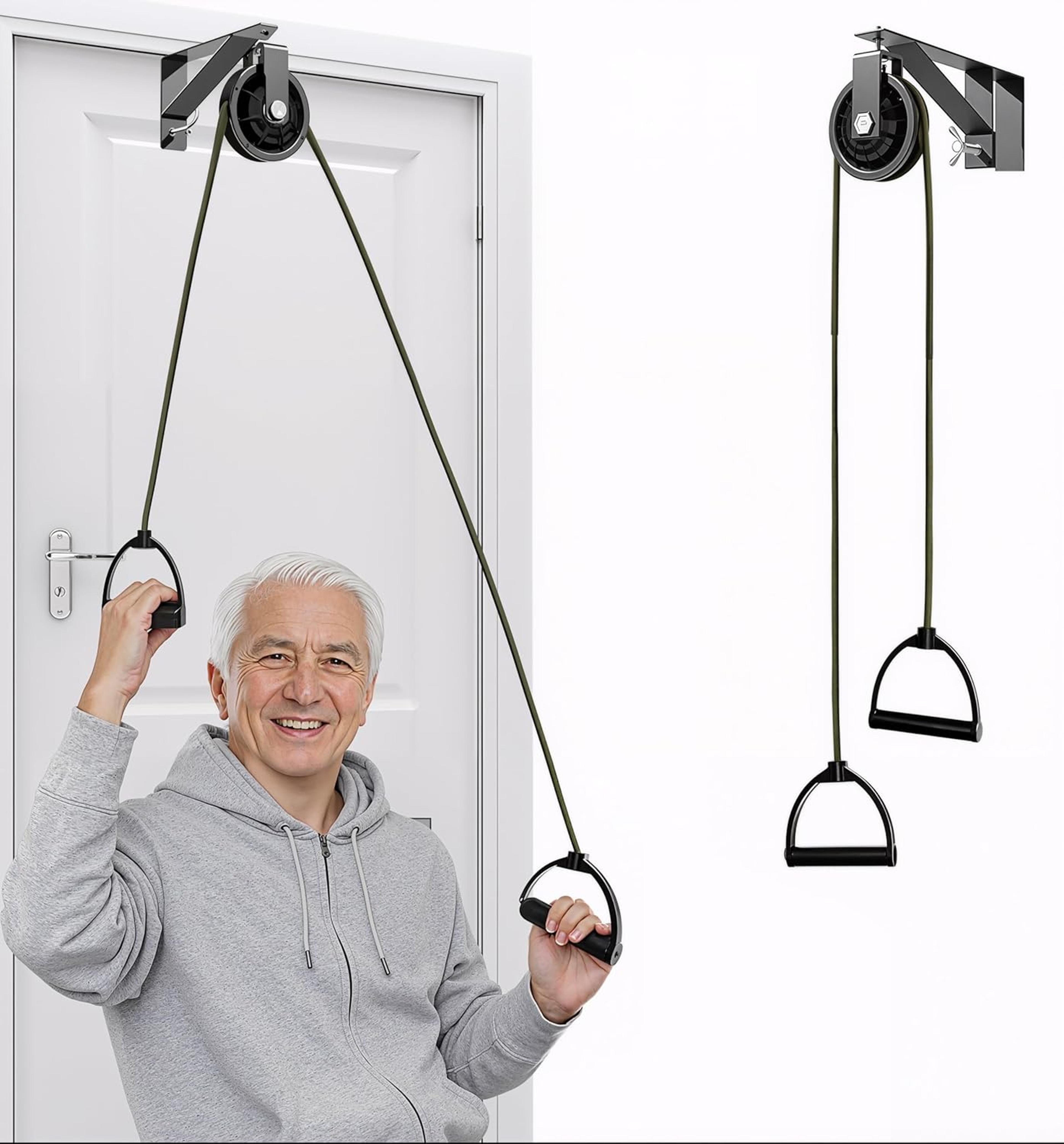 over door shoulder pulley for physical therapy rehab and range of motion exercise