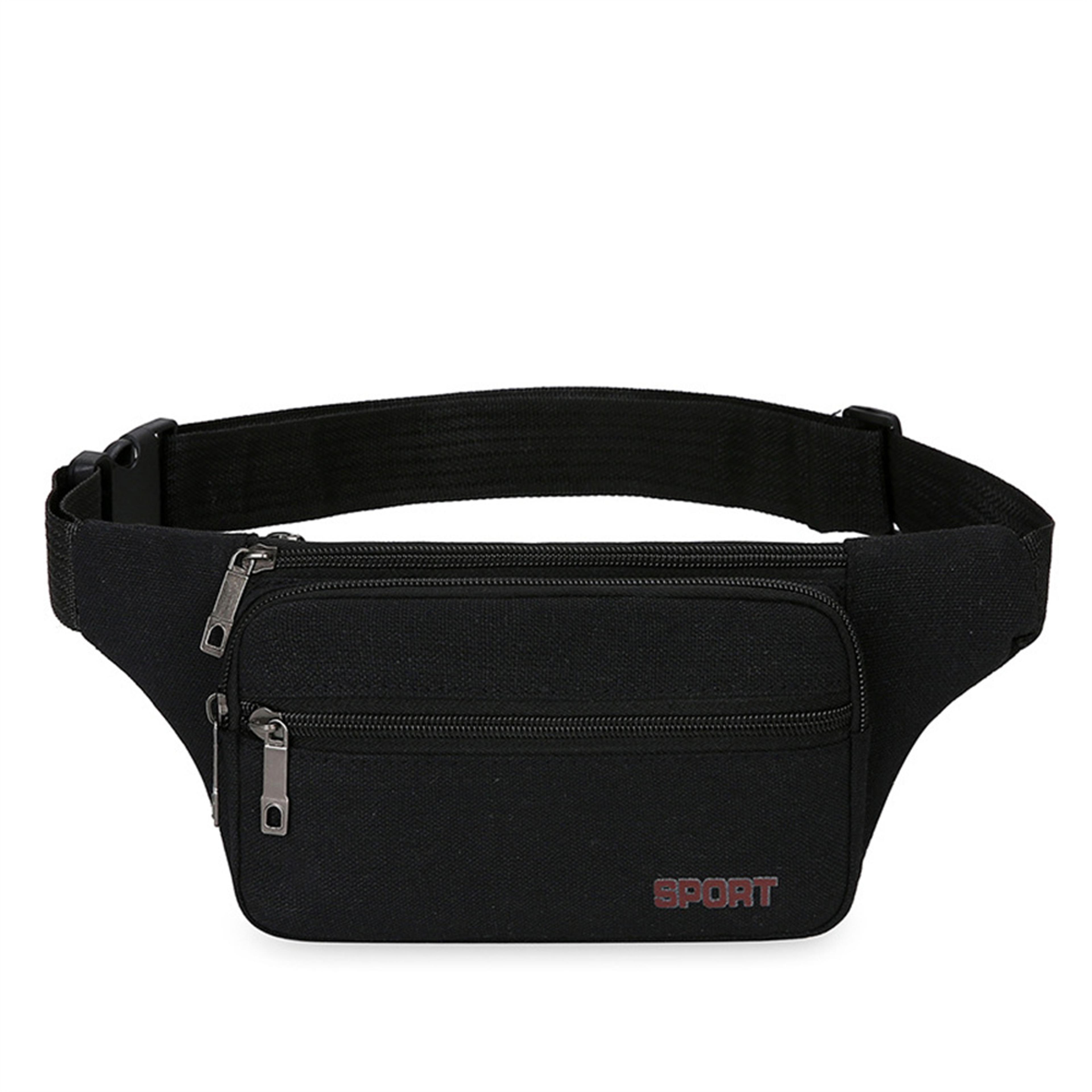 lightweight canvas running waist bag adjustable outdoor sports belt bag