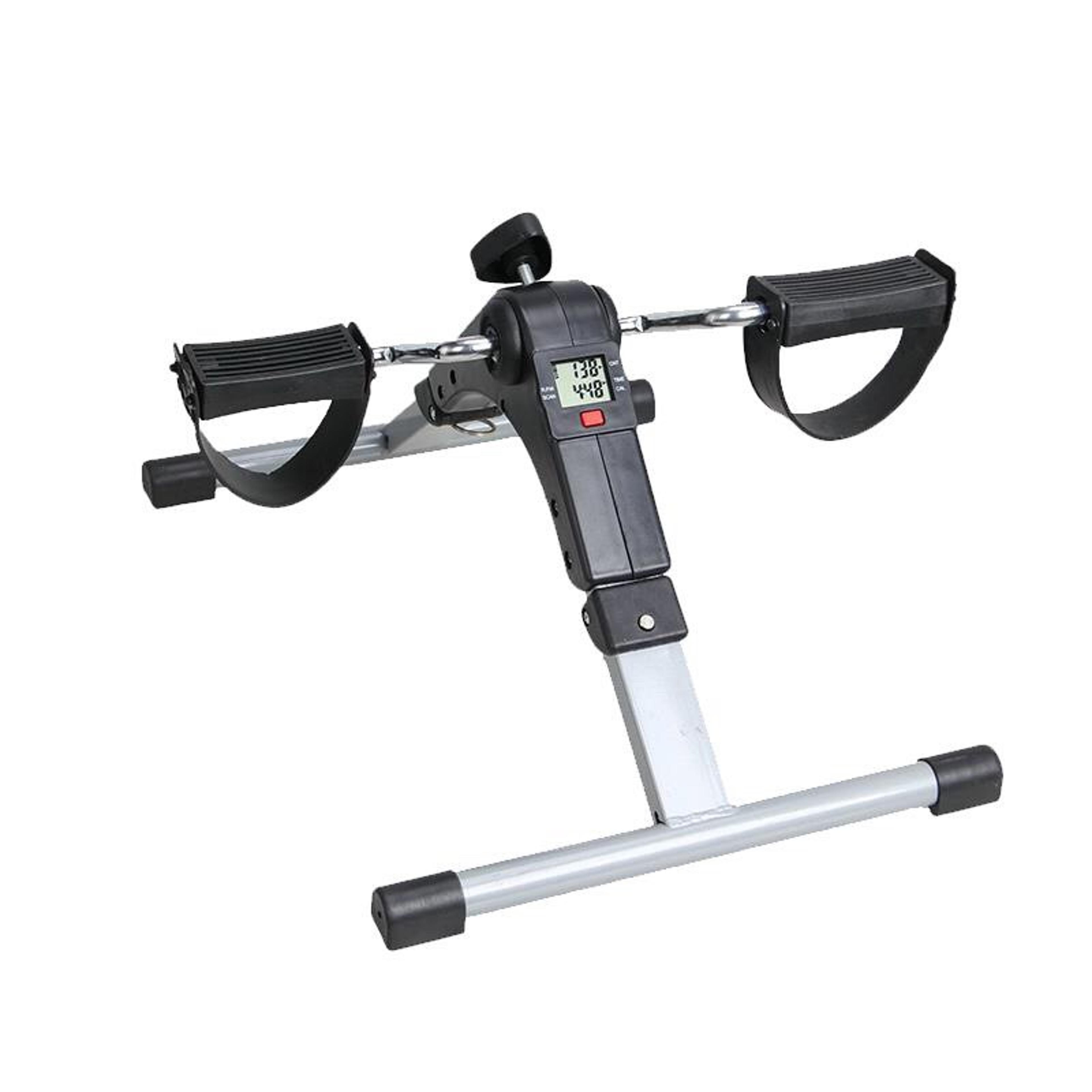 foldable mini pedal exerciser adjustable resistance home exercise bike