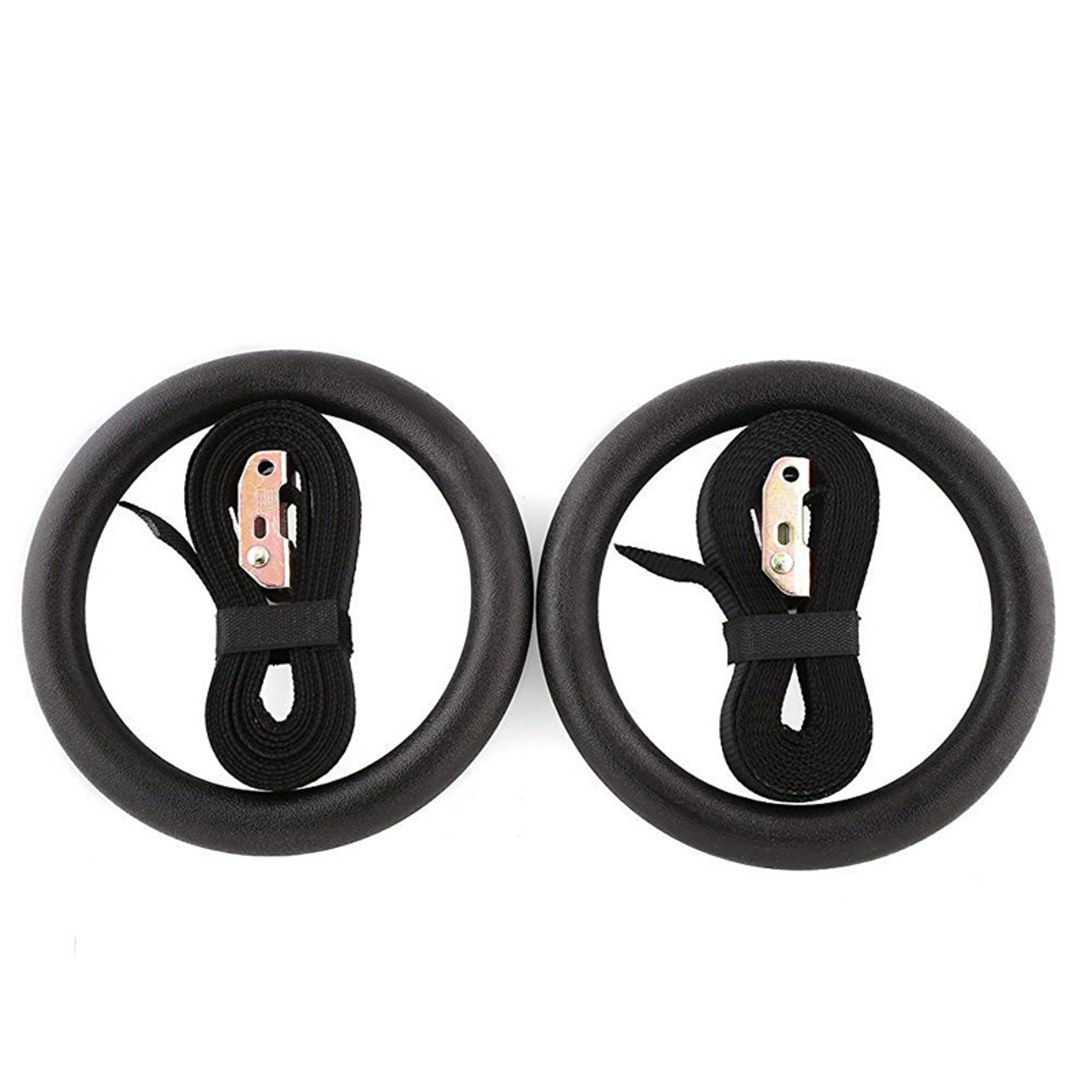 gymnastic rings with adjustable straps for pull ups strength training and calisthenics