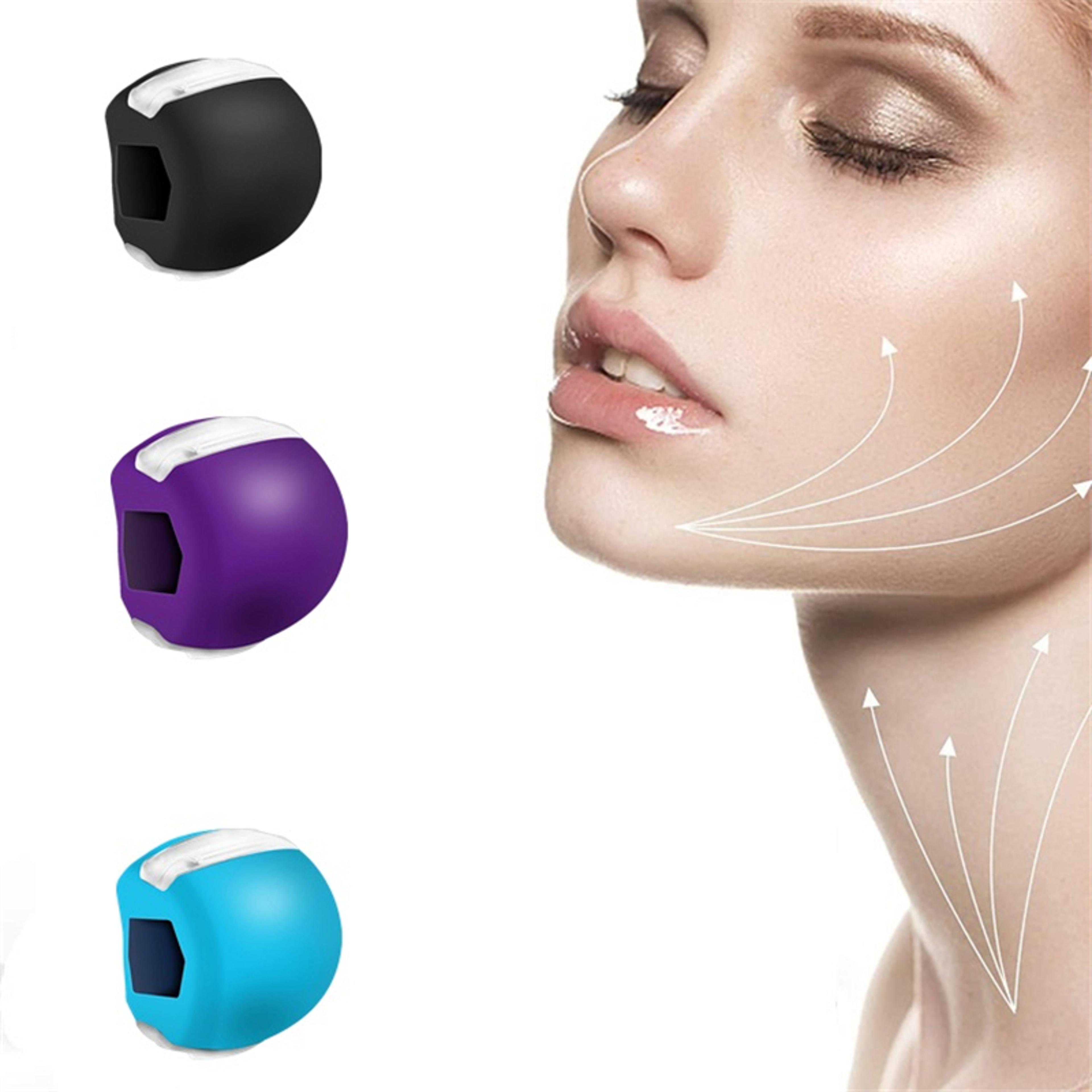 silicone jaw exerciser facial muscle trainer with lanyard