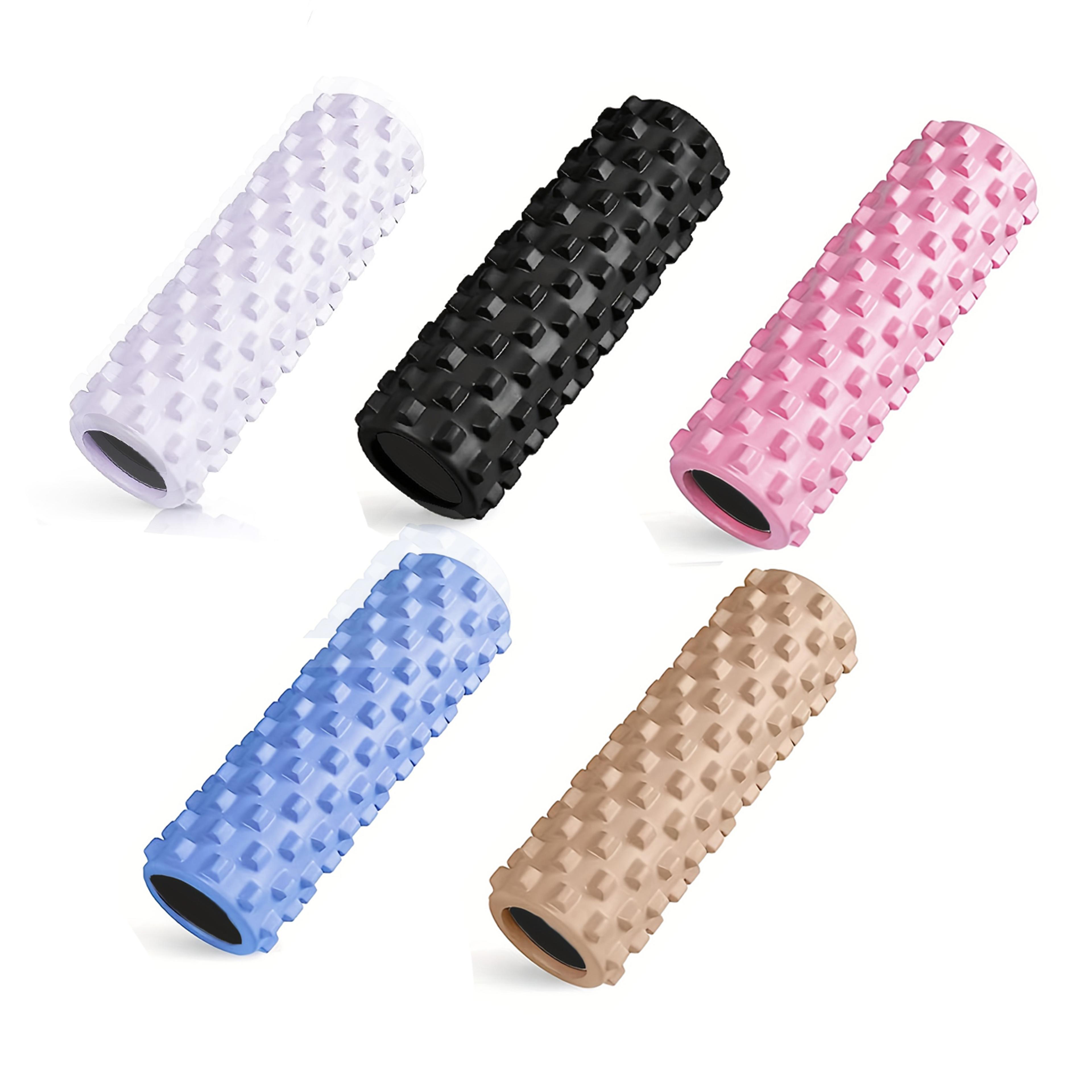 foam roller massage roller and yoga stick for muscle recovery and home fitness