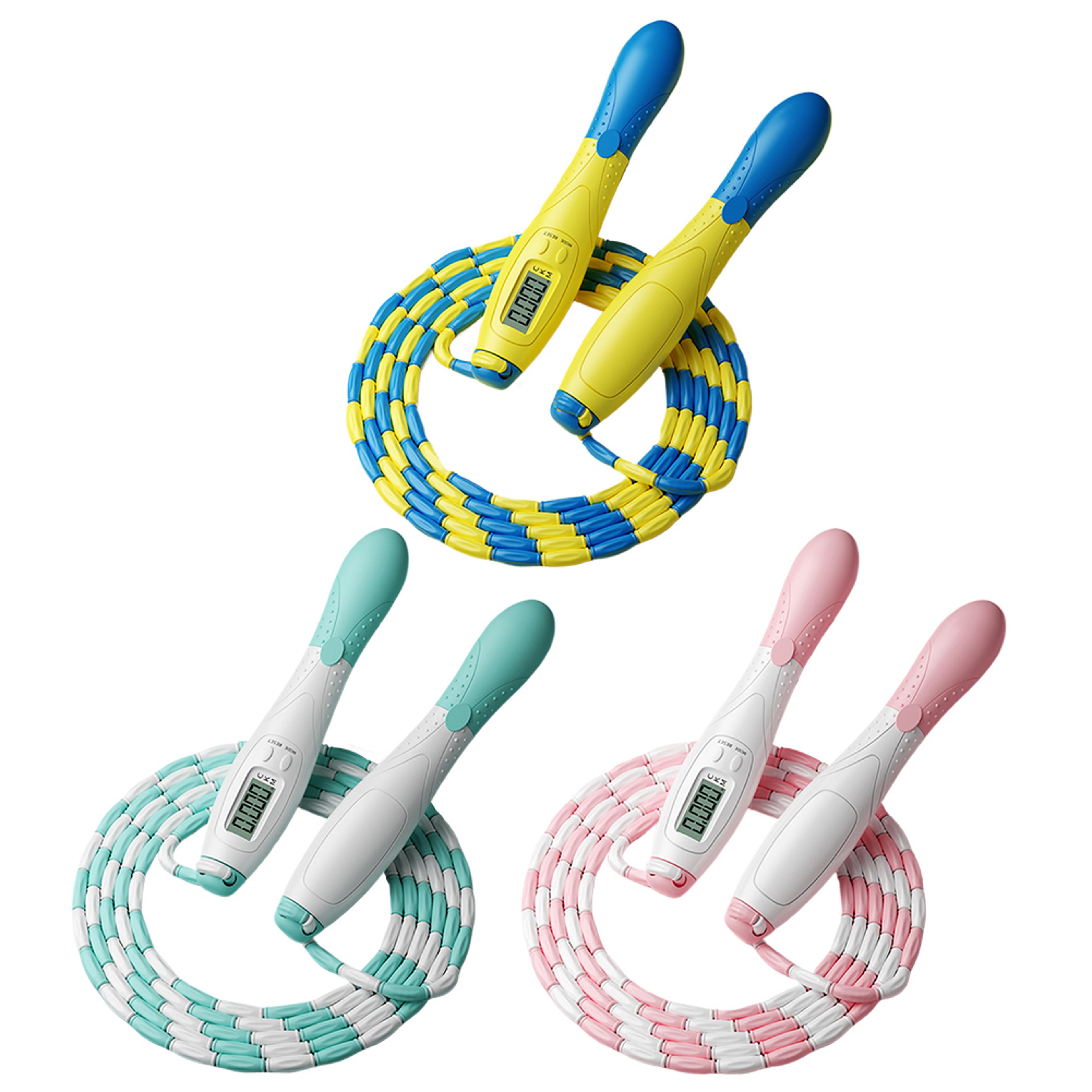 adjustable beaded jump rope with counter for kids adults fitness training