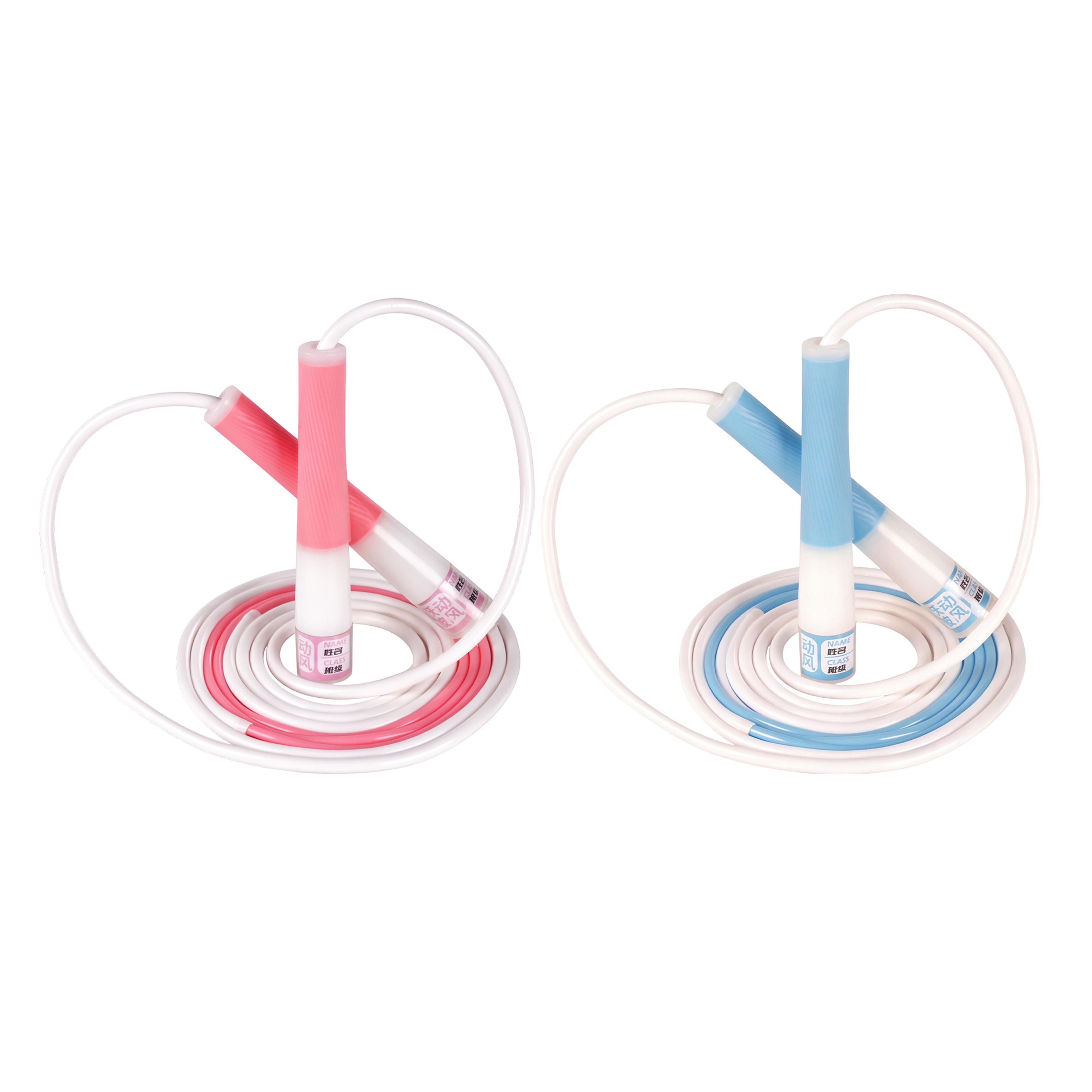 kids adjustable jump rope tangle free skipping rope with non slip handles and name tag
