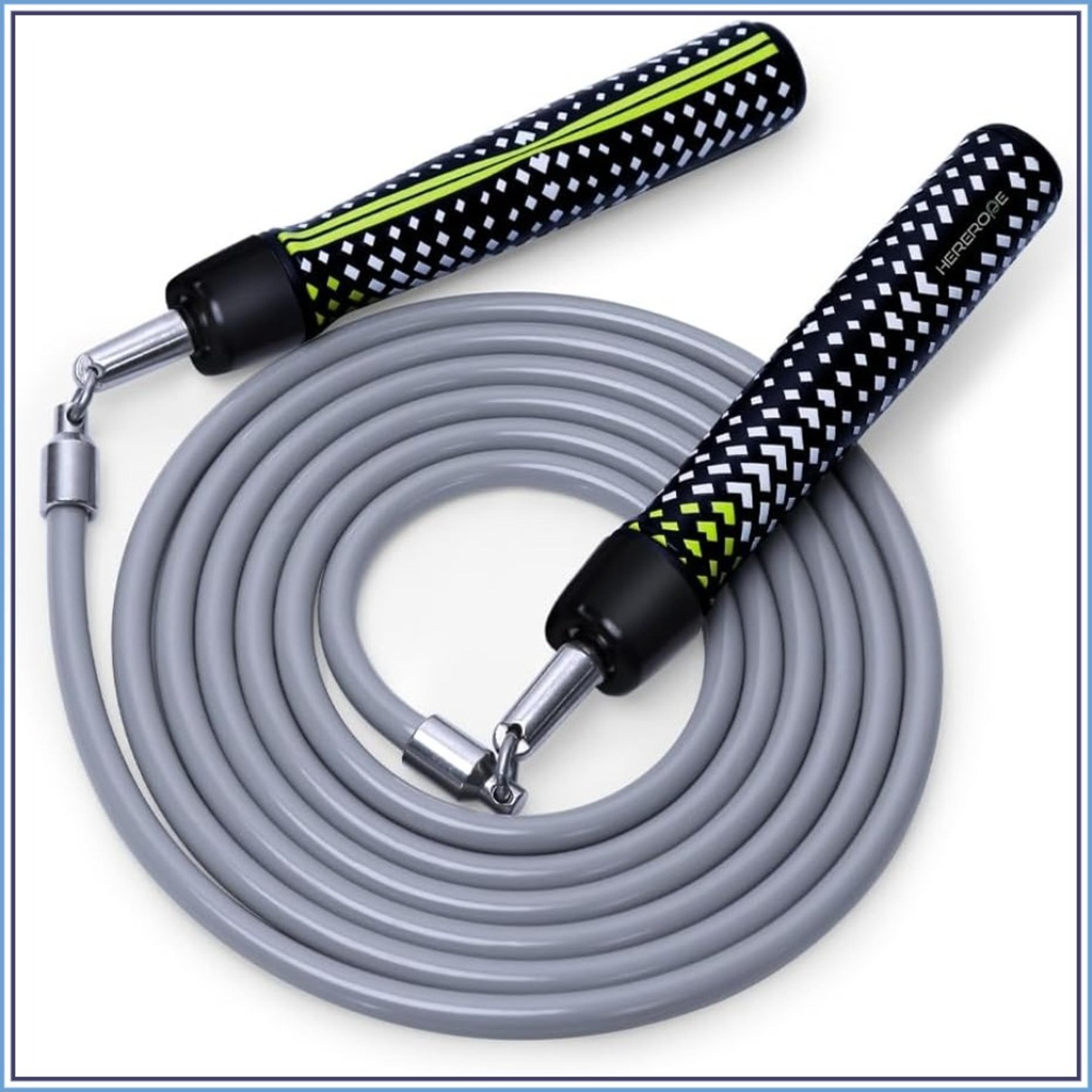 hererope weighted jump rope with ball bearings and durable steel cable