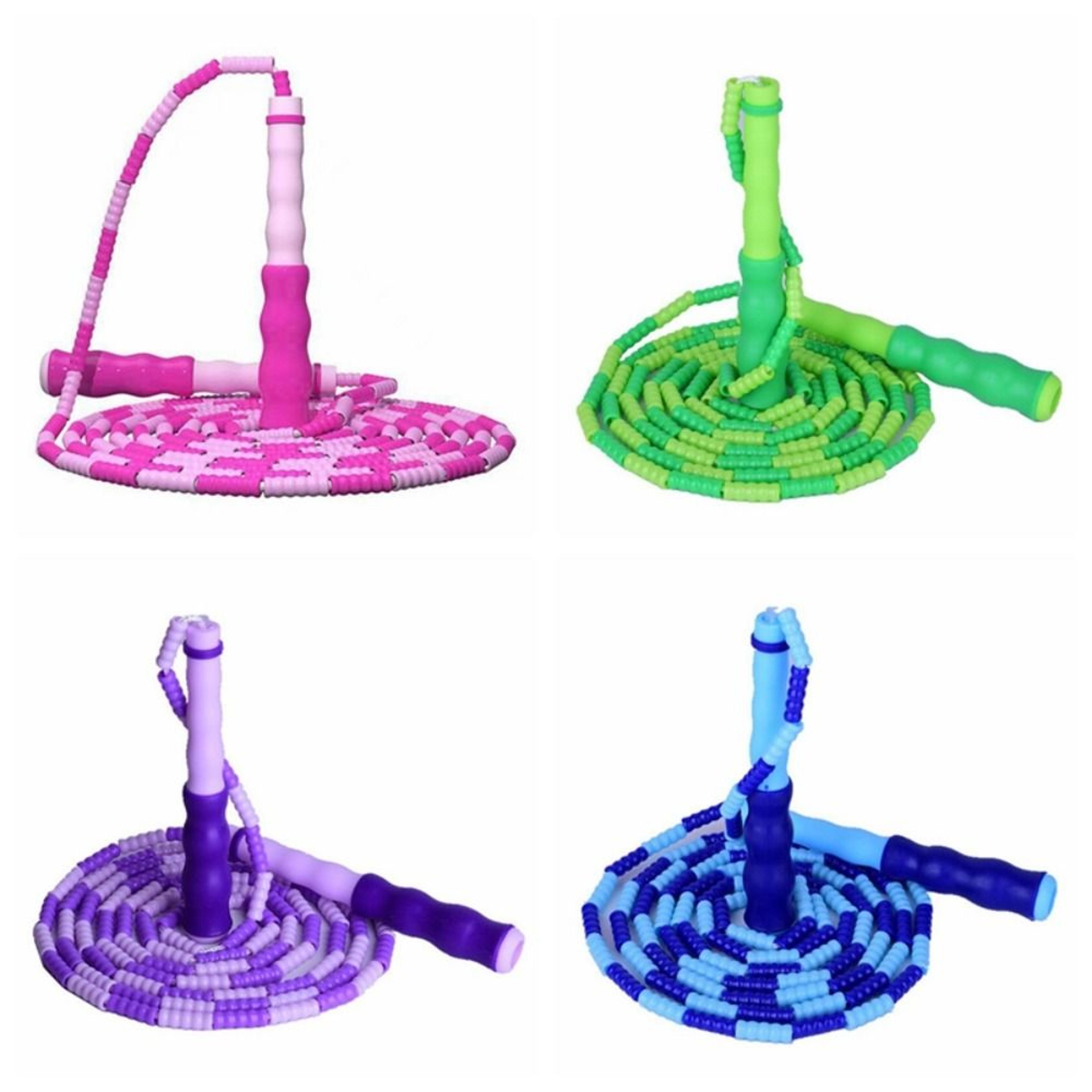 adjustable beaded jump rope anti slip fitness skipping rope for cardio training