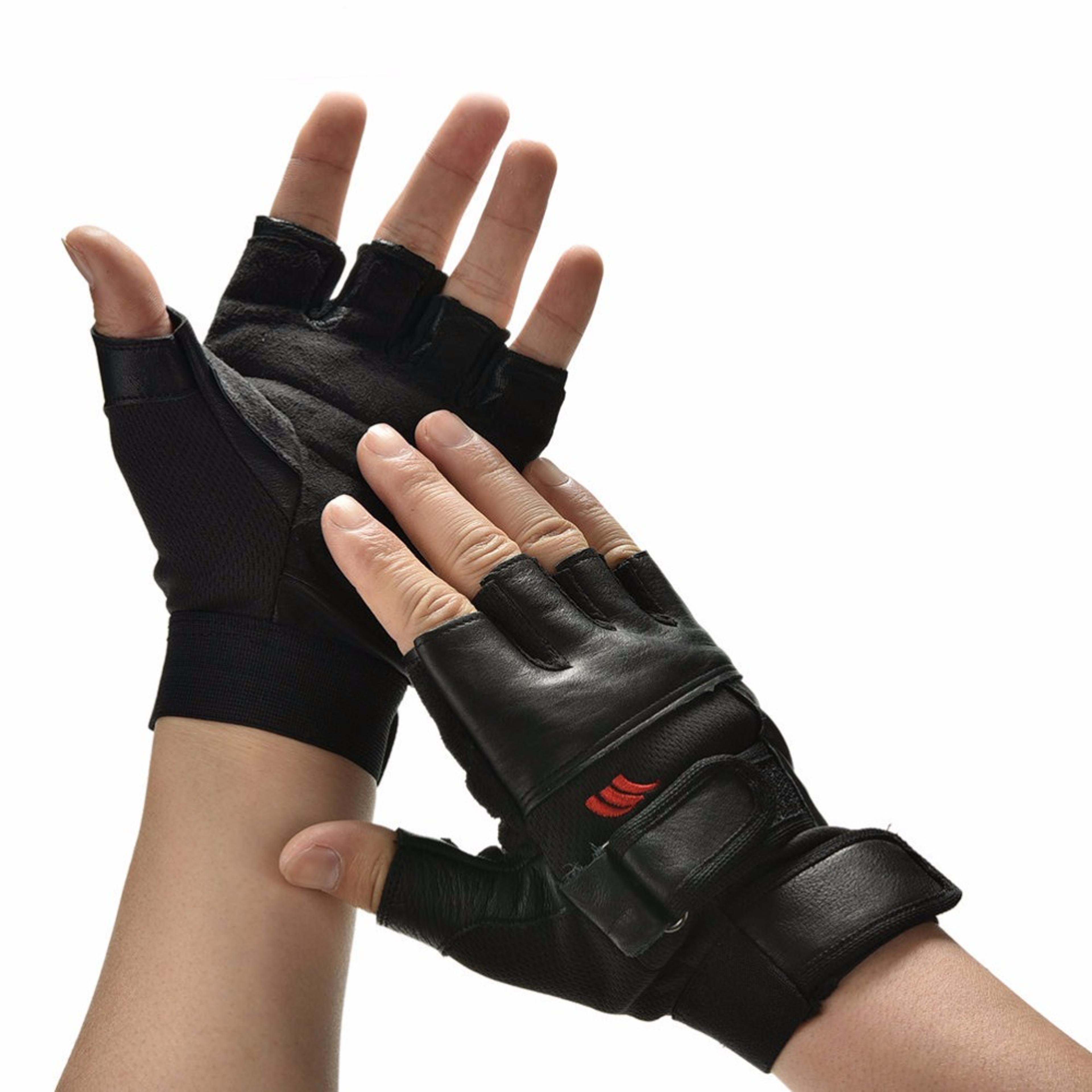 pu leather weight lifting gloves with wrist support for gym training
