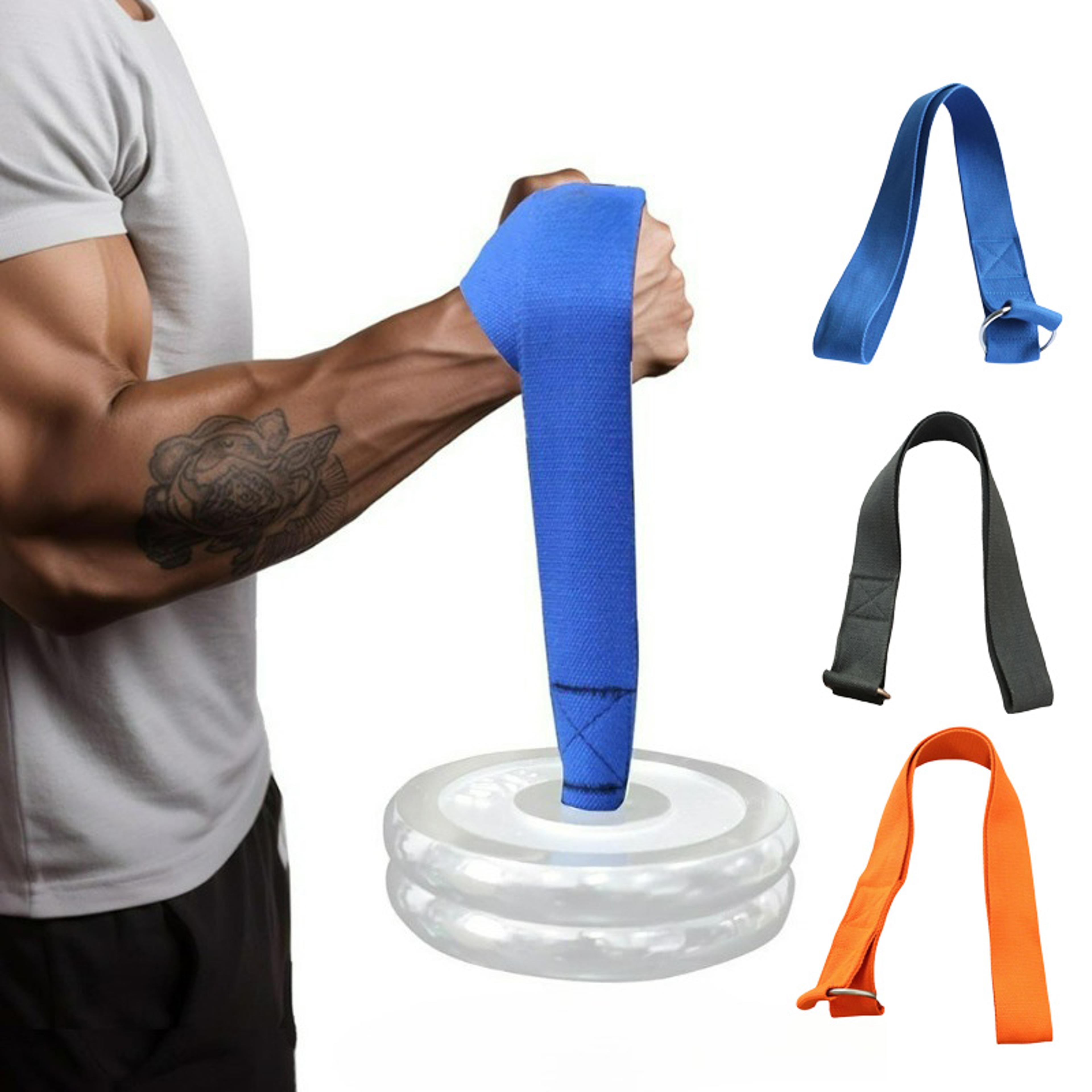 heavy duty arm strength training straps forearm wrist trainer for weight plate workouts