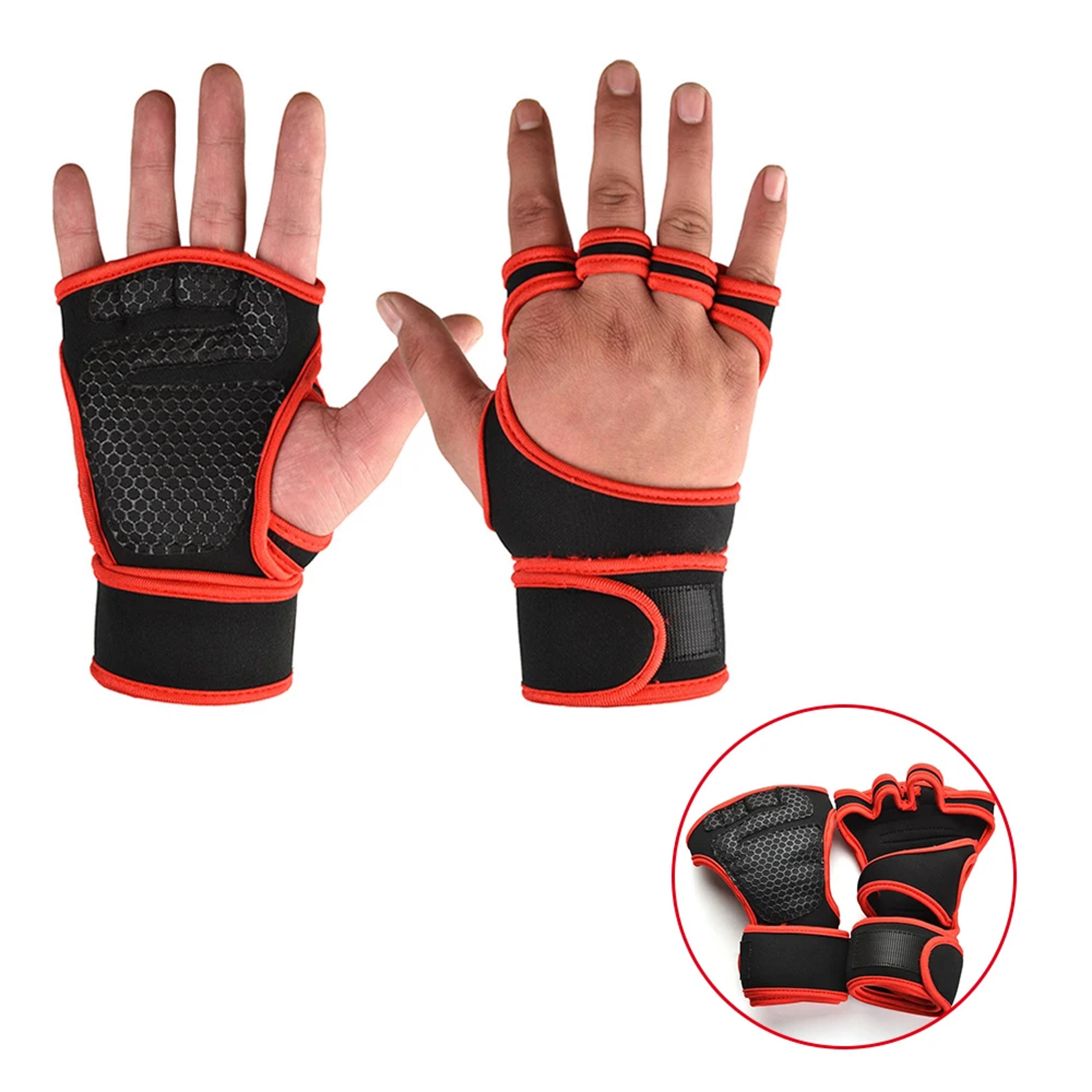 training weightlifting gloves with wrist support non slip grip and palm protection