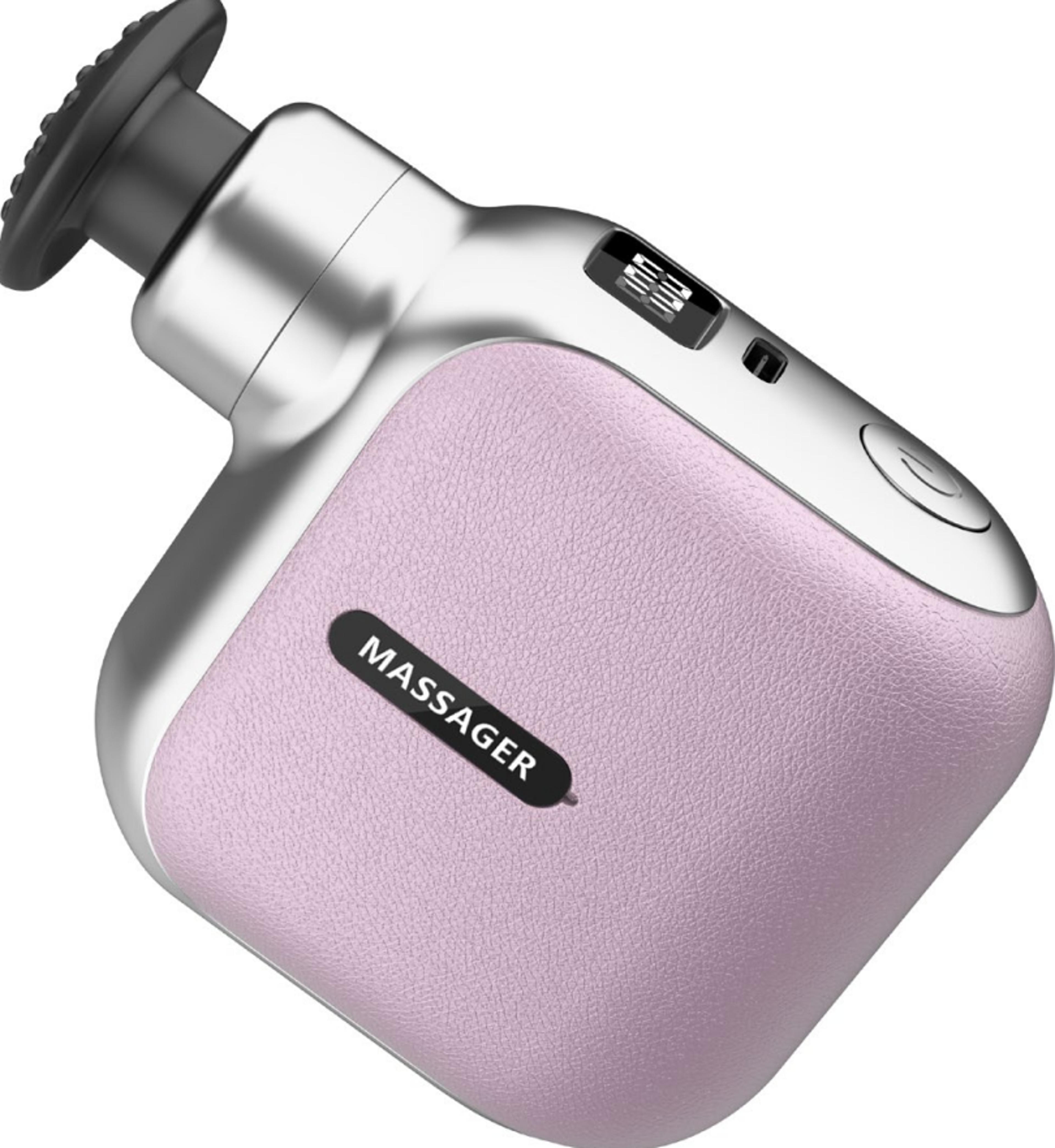 mini massage gun portable deep tissue muscle massager with silicone heads