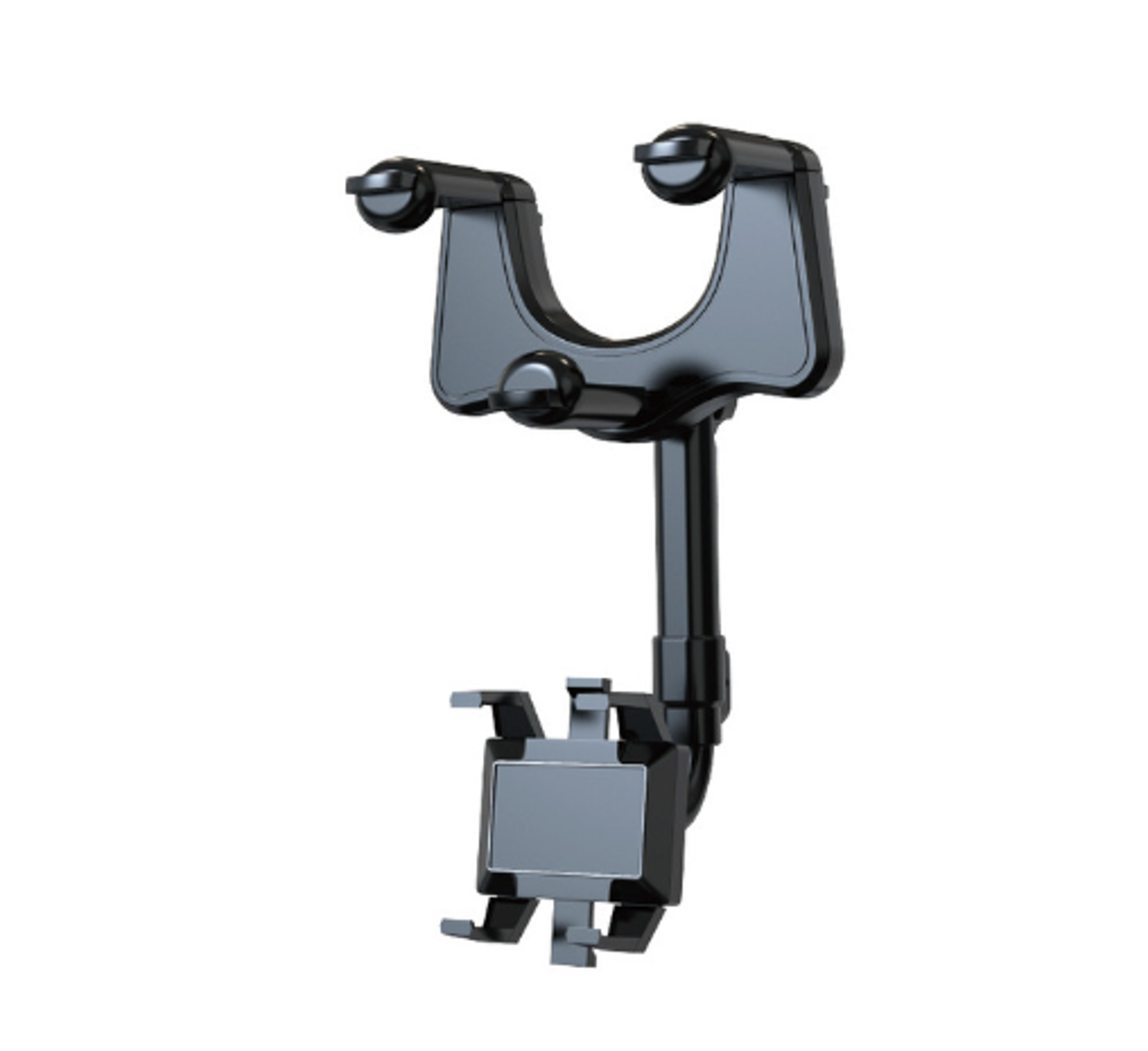 universal rearview mirror phone holder rotatable retractable car phone mount