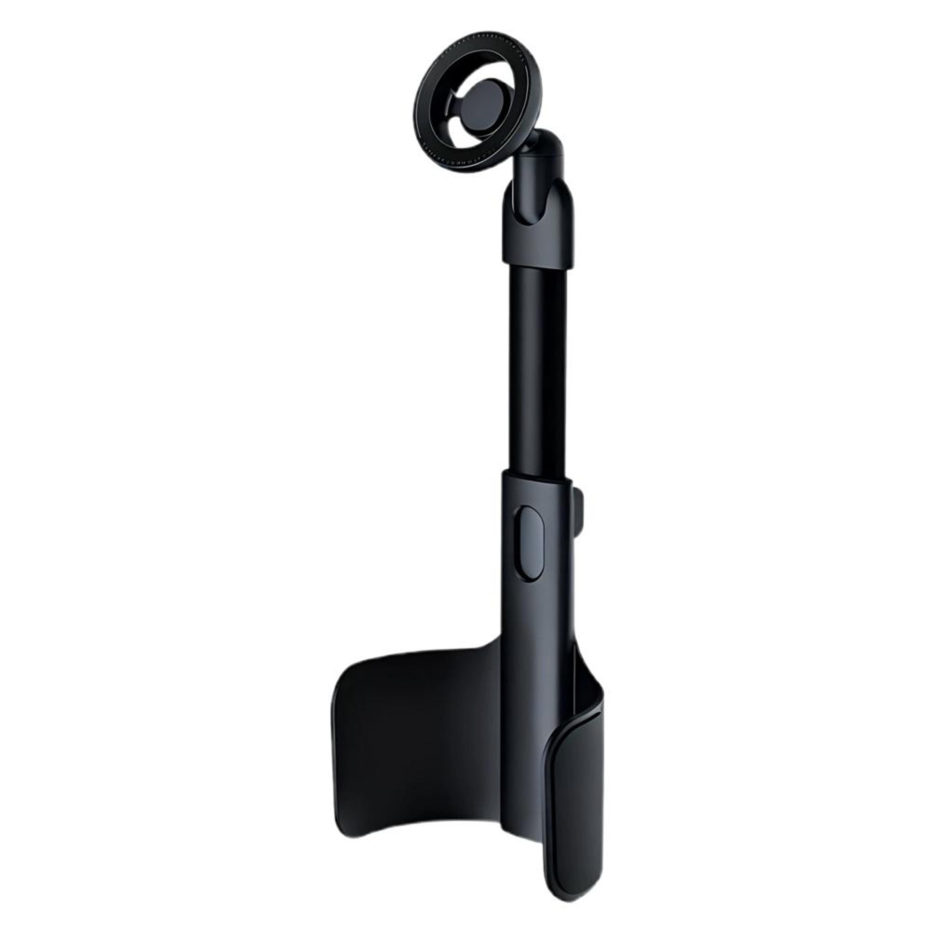 magnetic car cup holder phone mount with telescopic metal arm