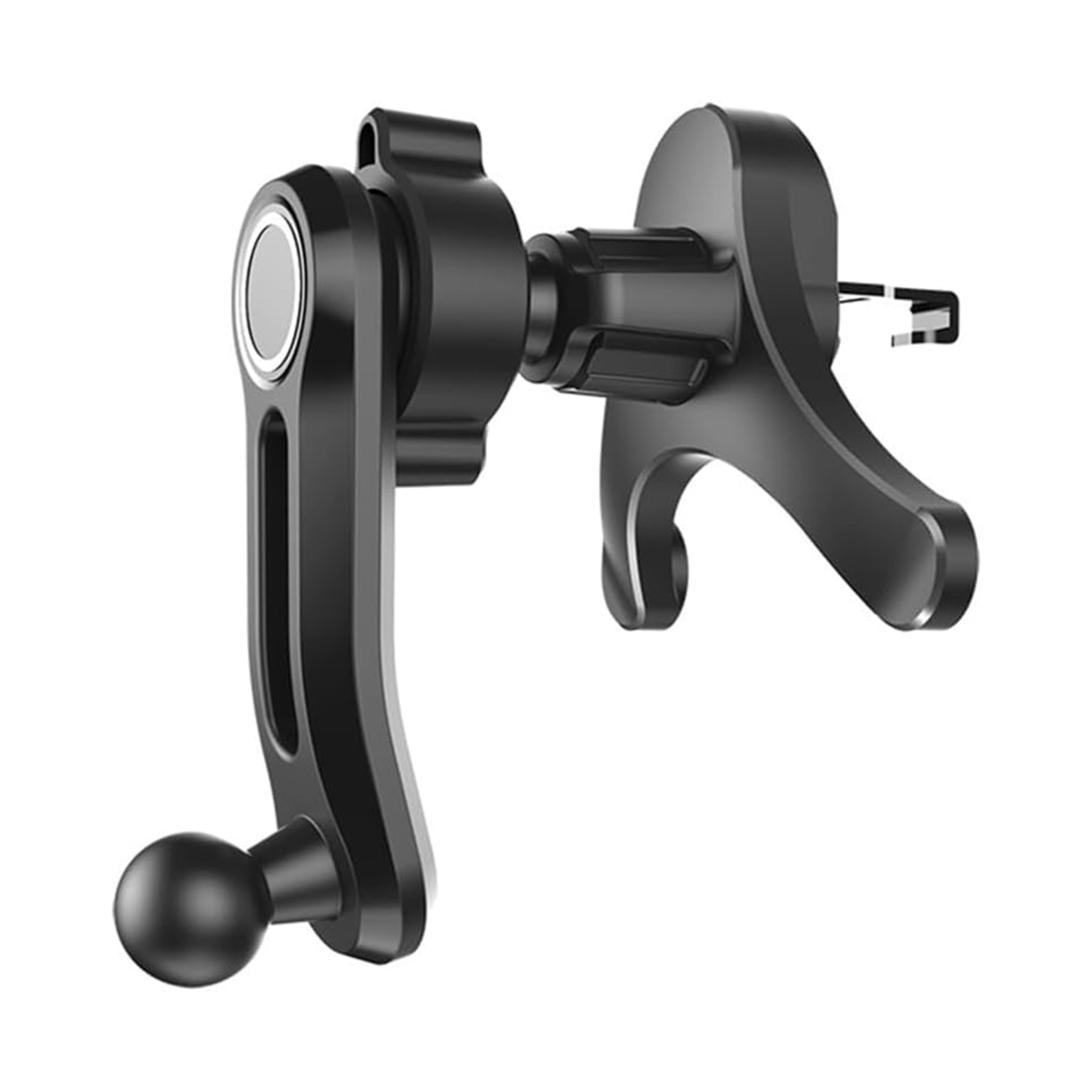 universal car vent phone mount clip with extension arm and ball joint