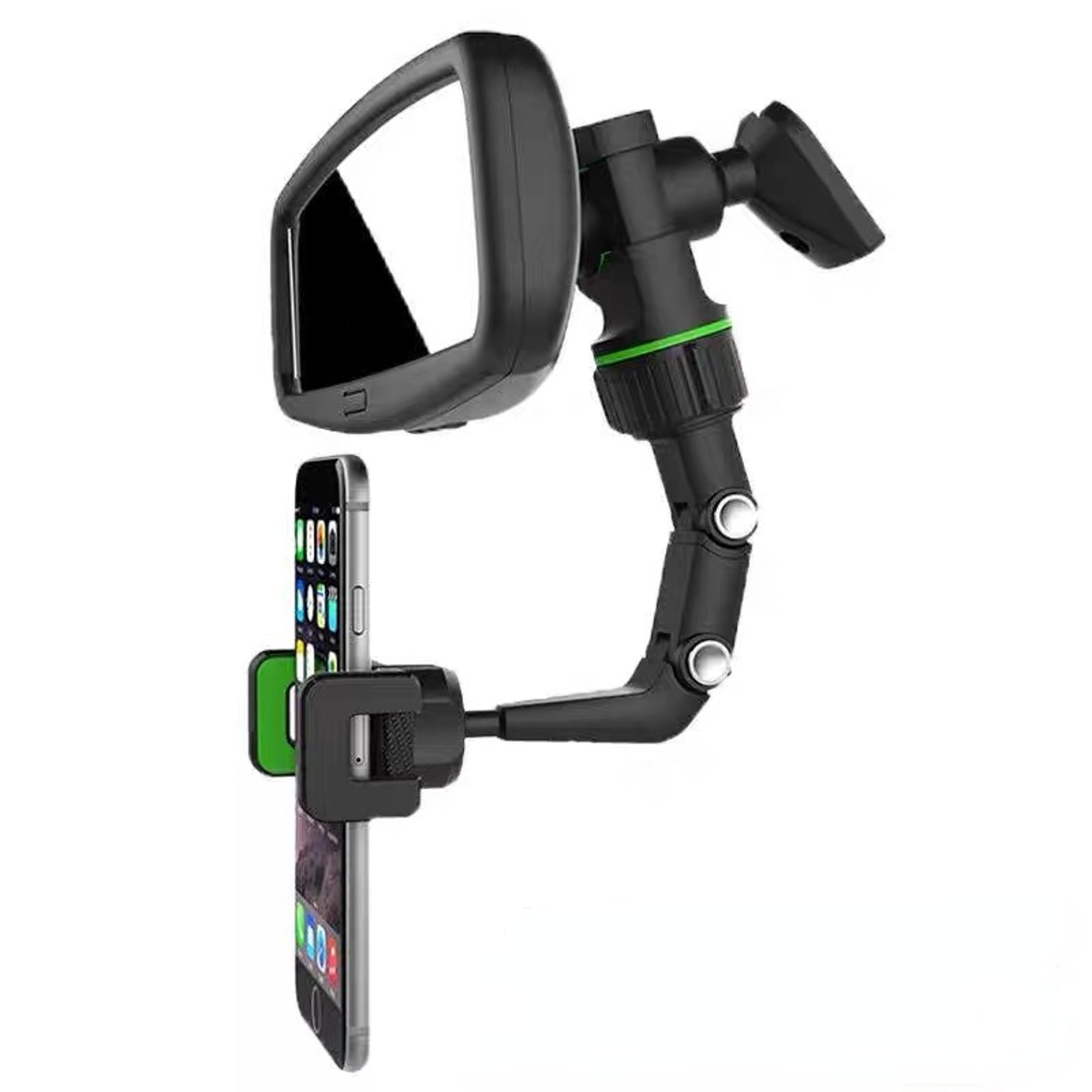 rotating rearview mirror phone holder universal car phone mount for gps