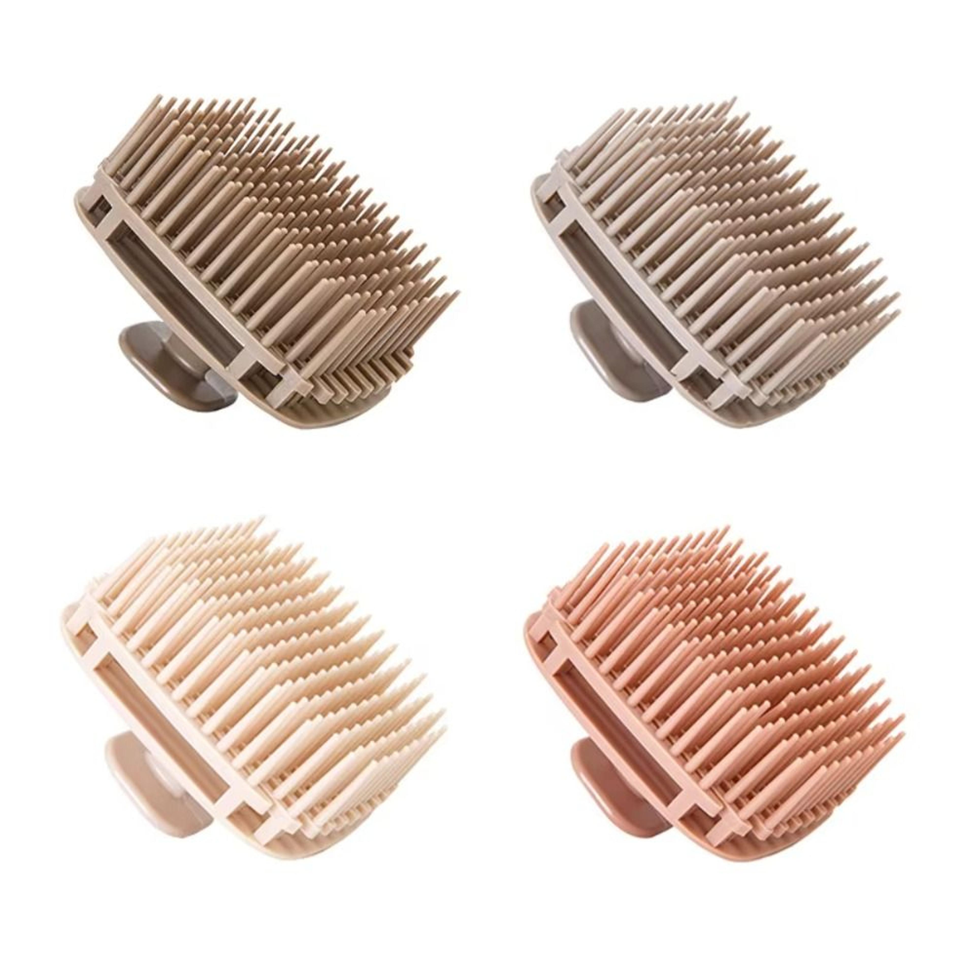 square silicone scalp massager shampoo brush and body shower scrubber