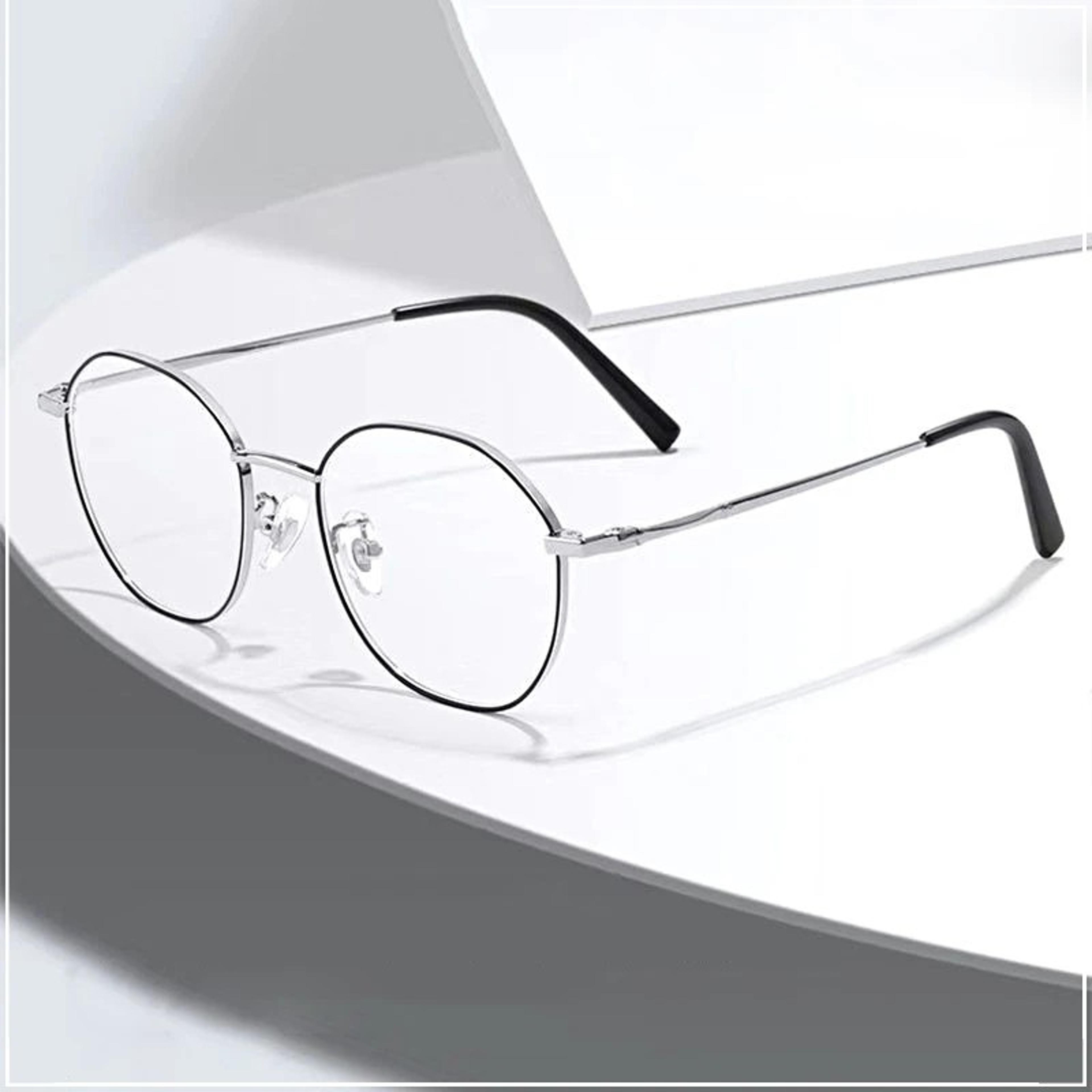 classic metal blue light glasses unisex round square computer eyeglasses