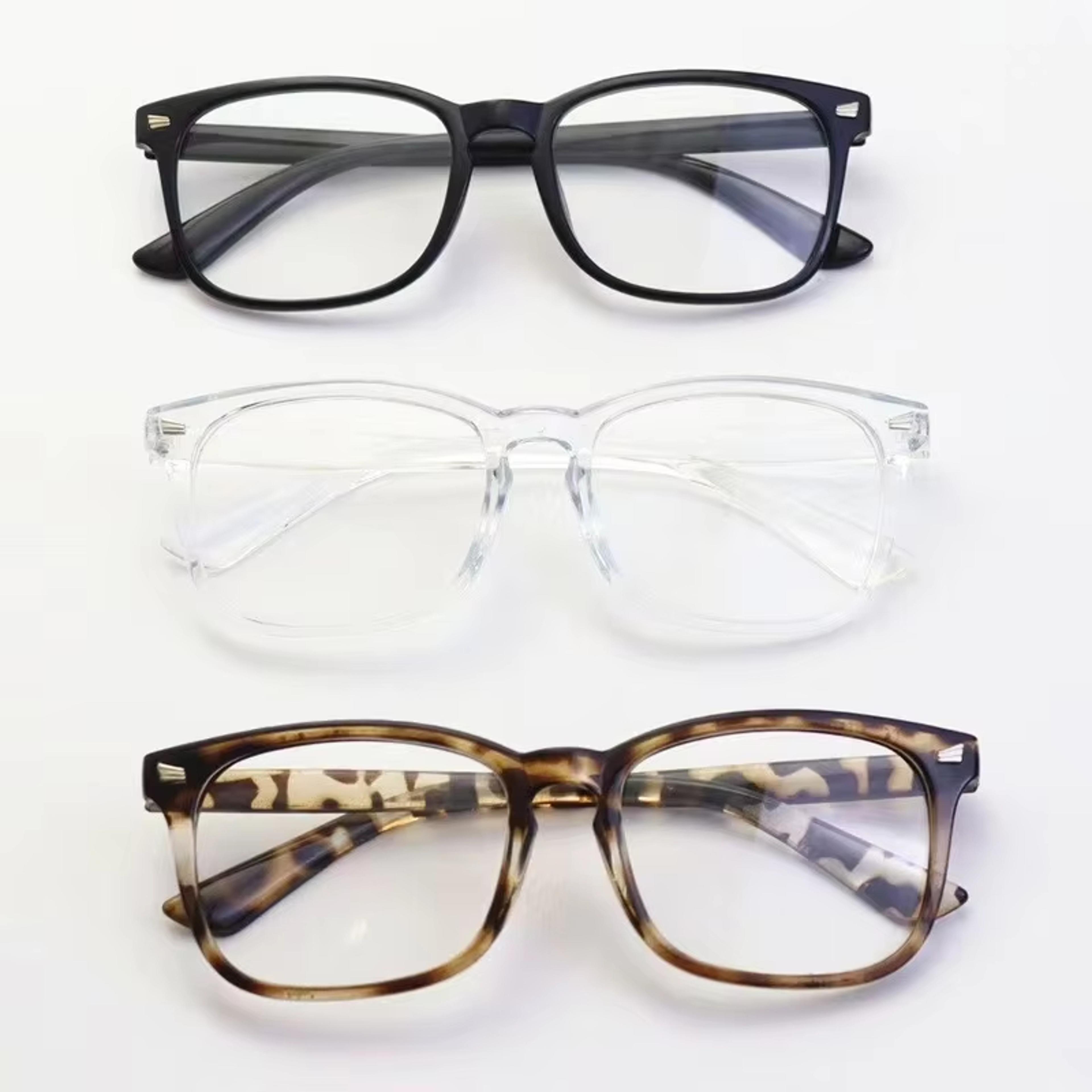 lightweight square blue light blocking glasses clear lens pc frames for everyday wear