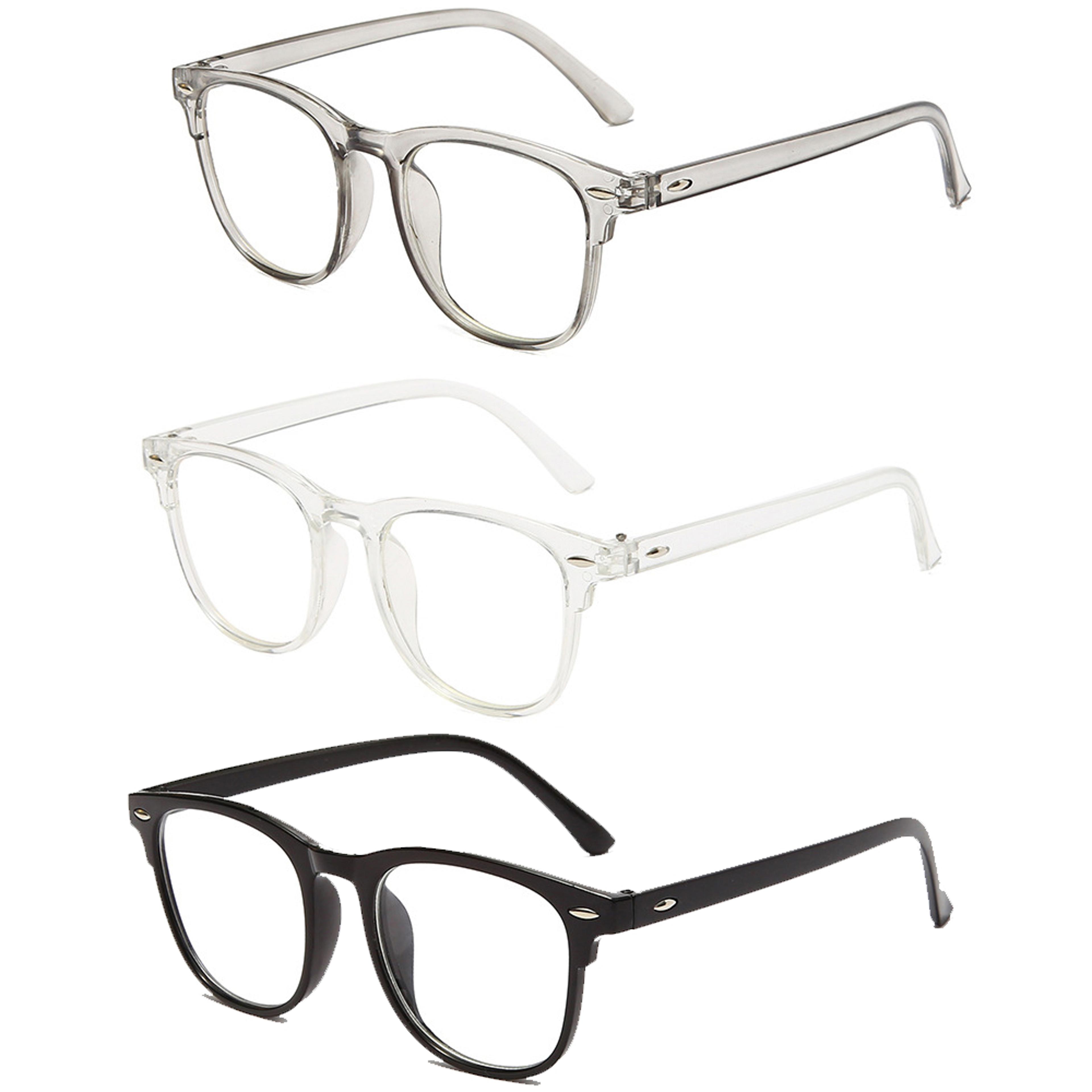 blue light blocking glasses transparent round computer glasses for women and men
