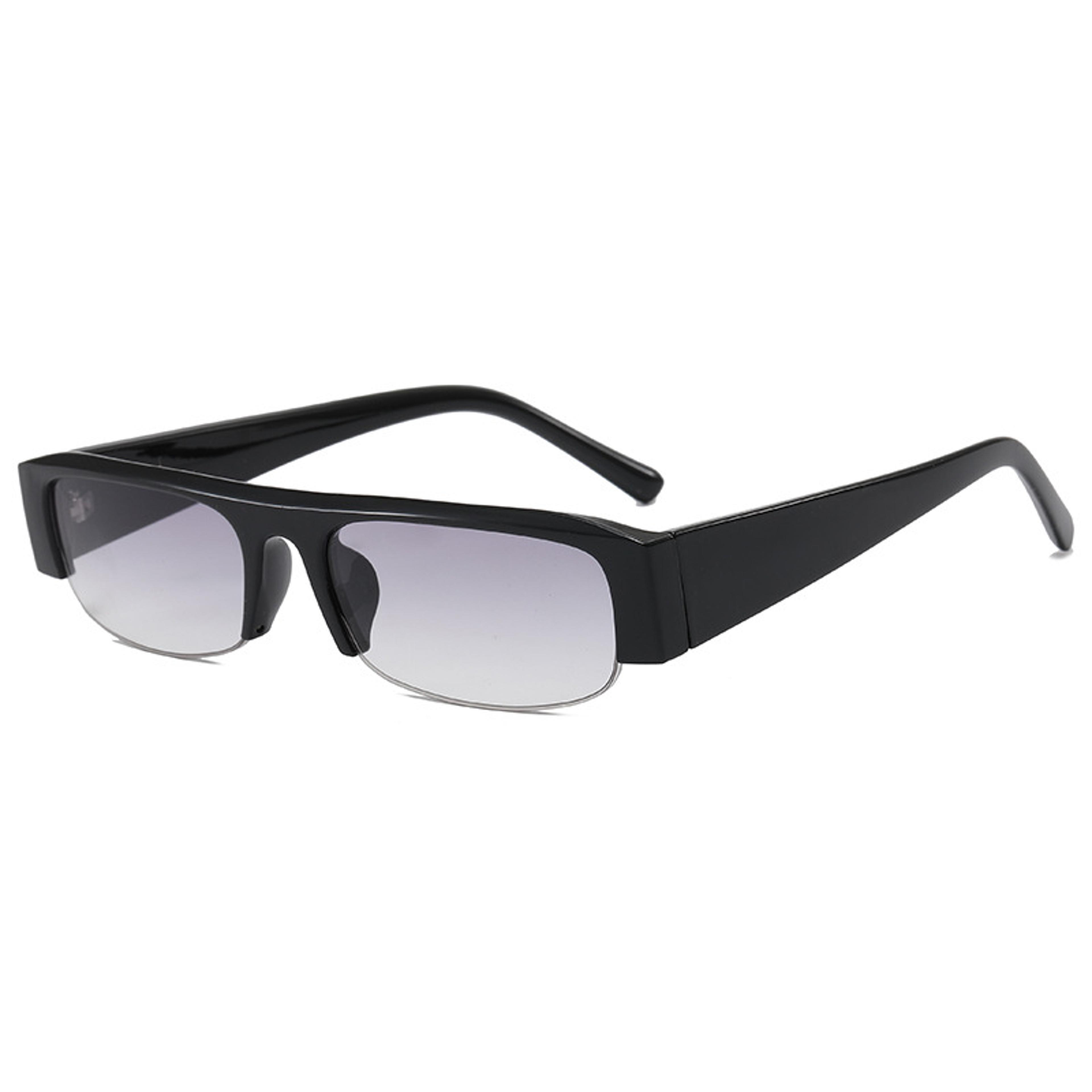 rectangle sunglasses lightweight chunky half frame retro sunglasses for women men