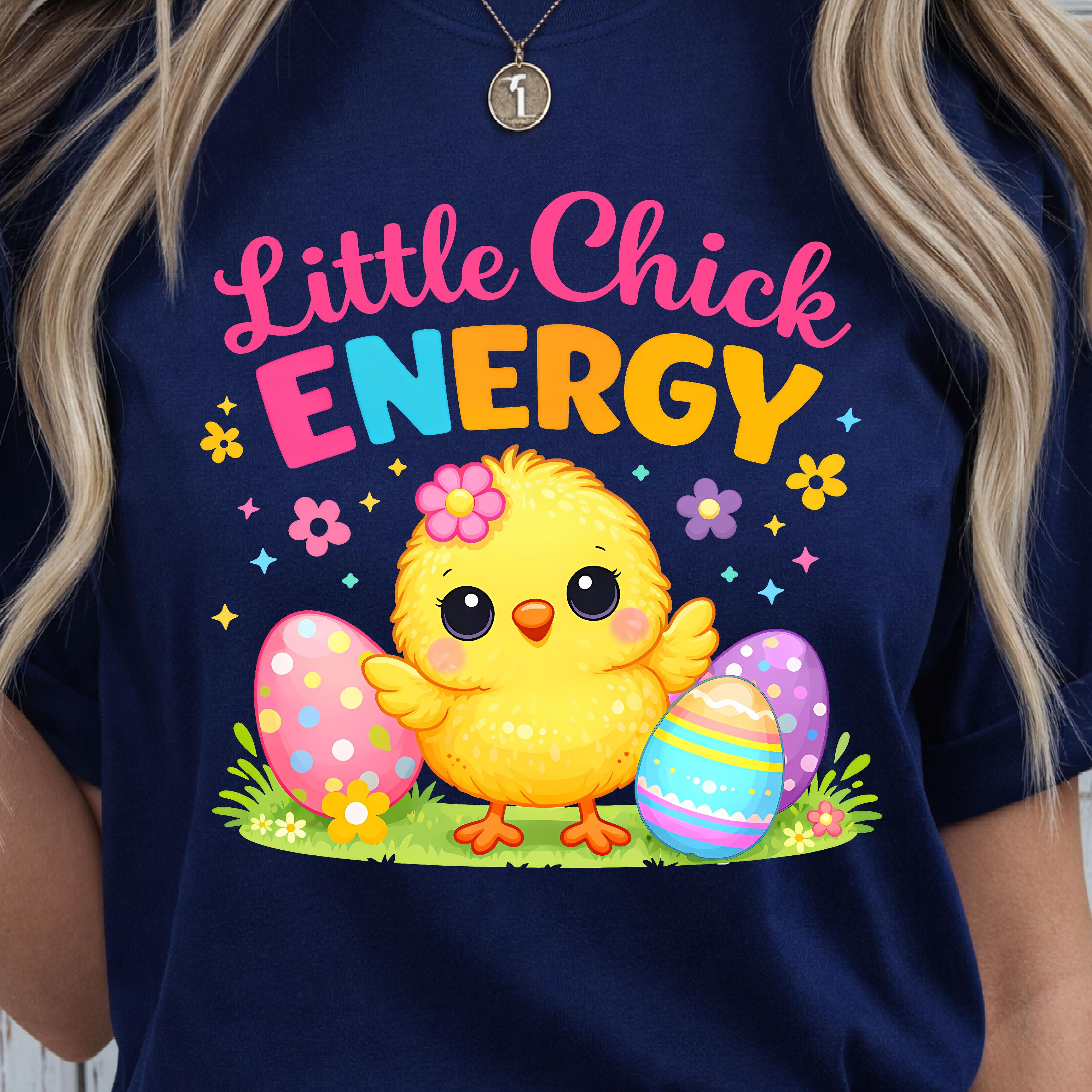 little chick energy shirt – cute chick & easter eggs design tee