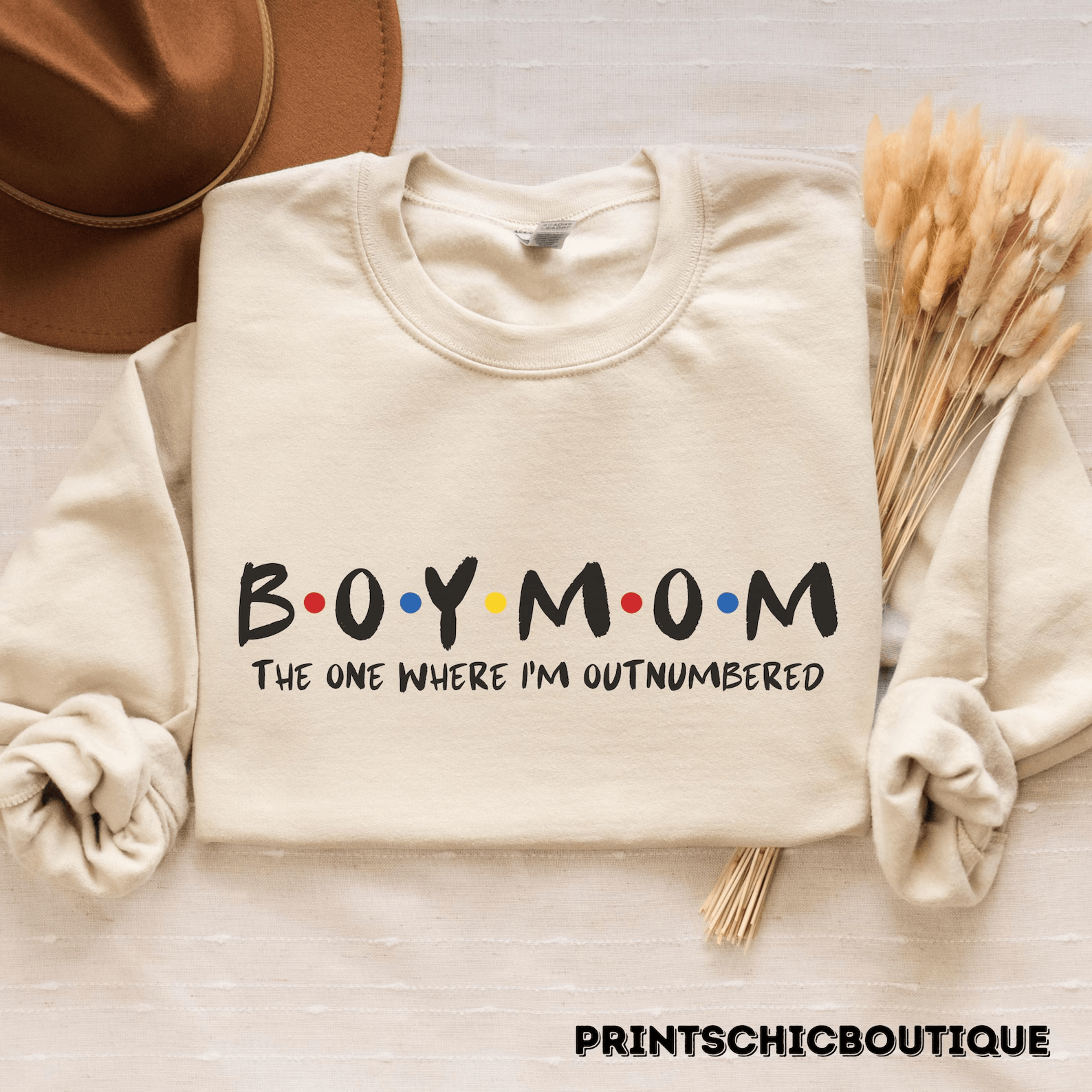 boy mom outnumbered shirt tee & sweatshirt for moms