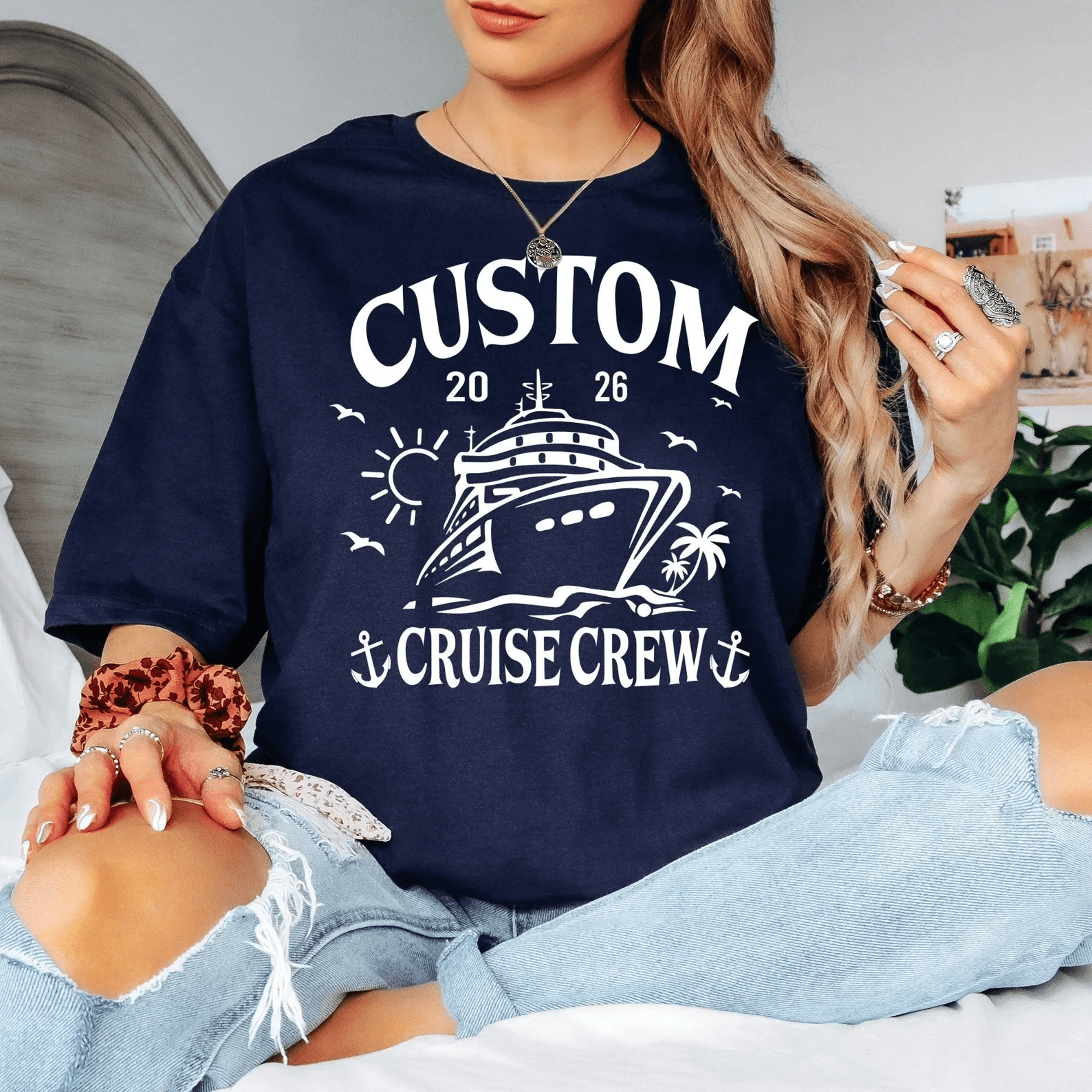 custom cruise crew t-shirt personalized 2026 tee