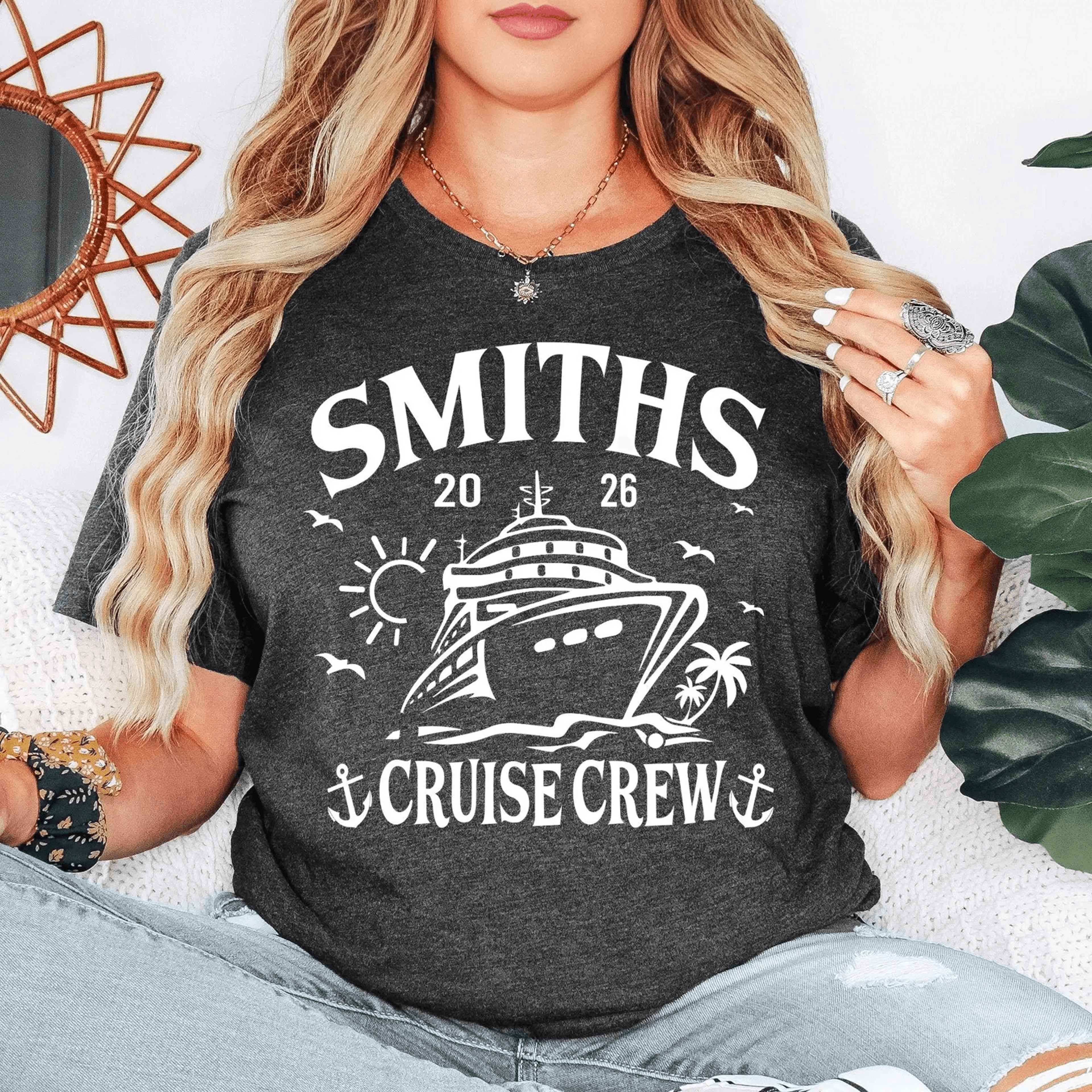 custom cruise crew t-shirt personalized 2026 tee
