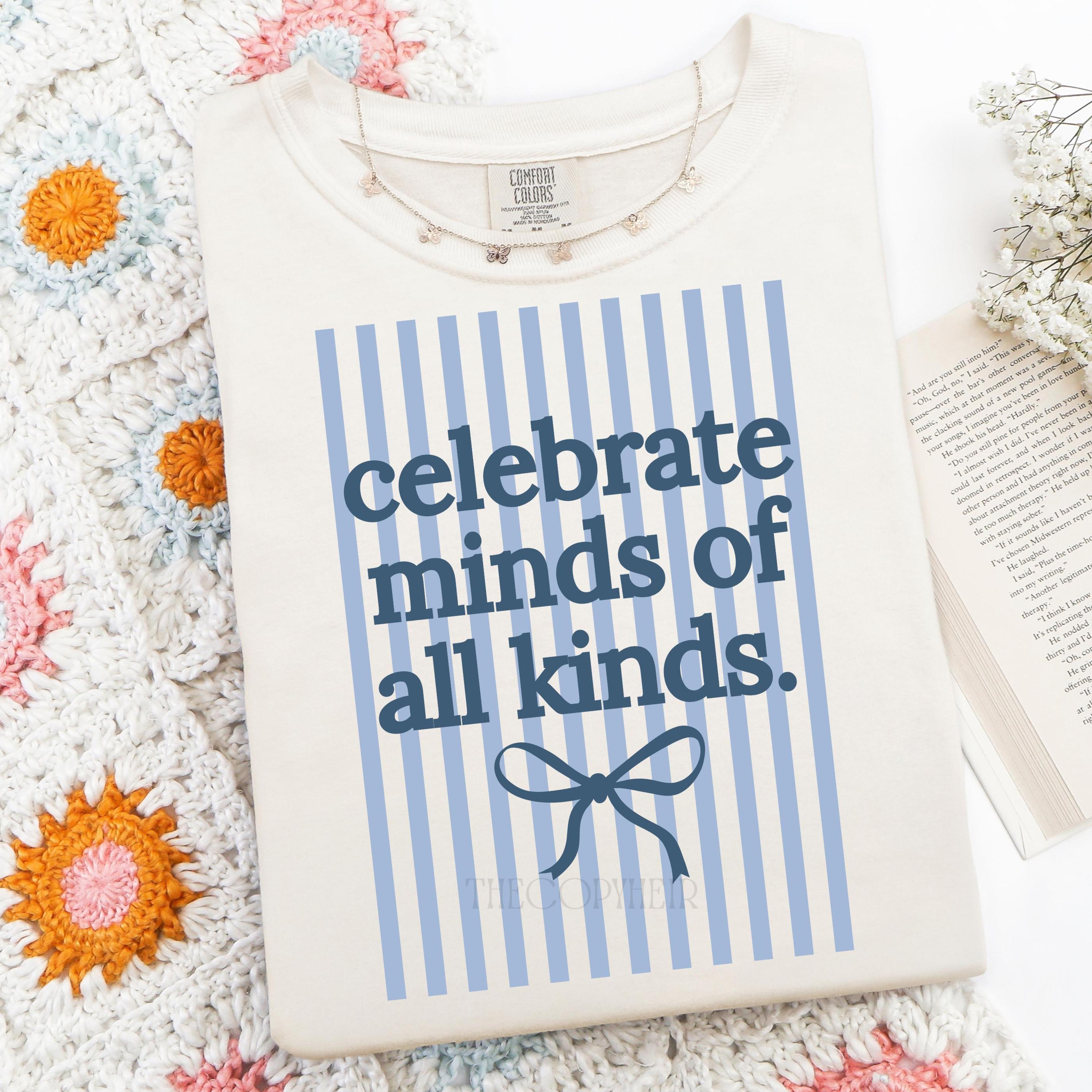 autism awareness collage celebrate minds graphic tee