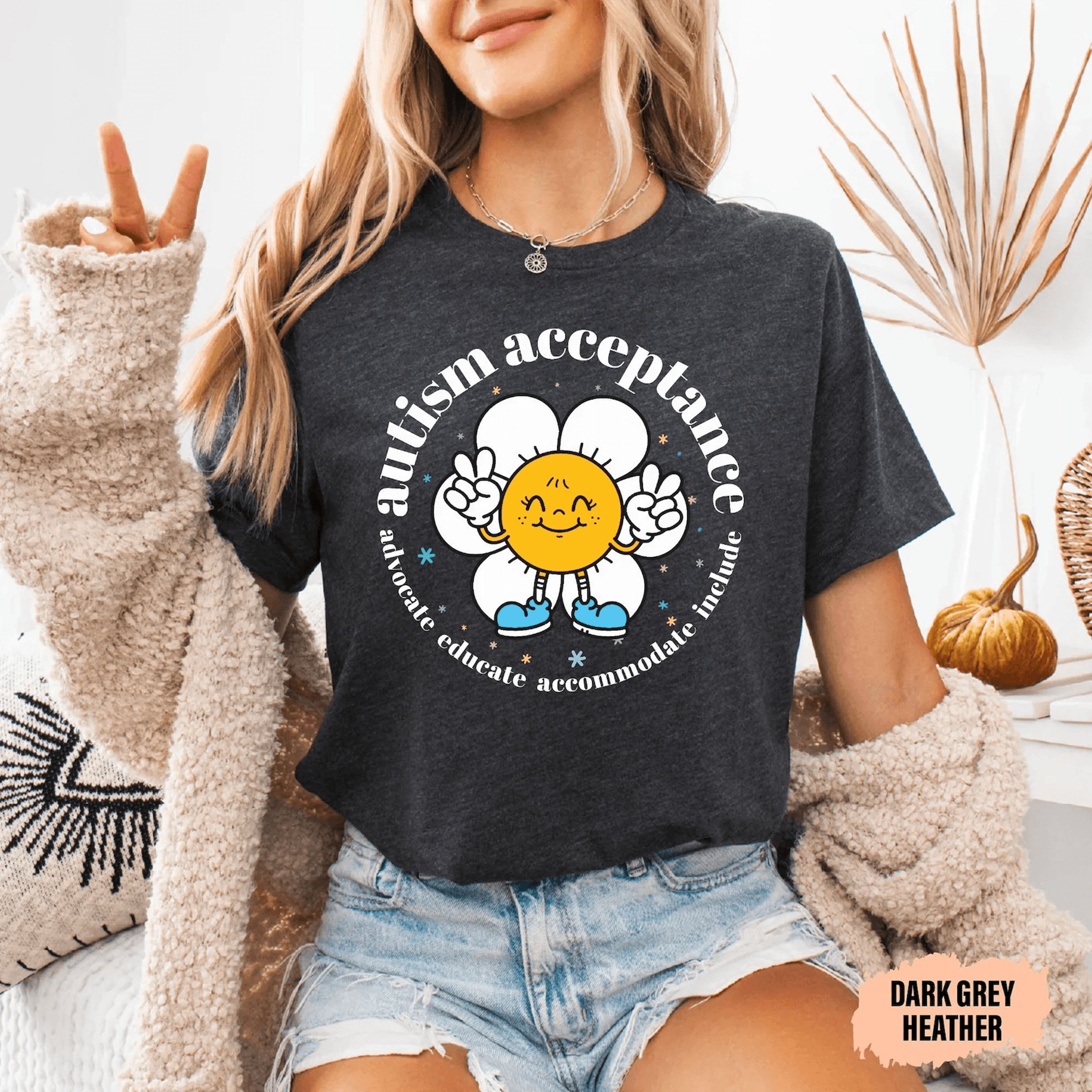 advocate educate include autism awareness shirt – comfort colors neurodiversity tee