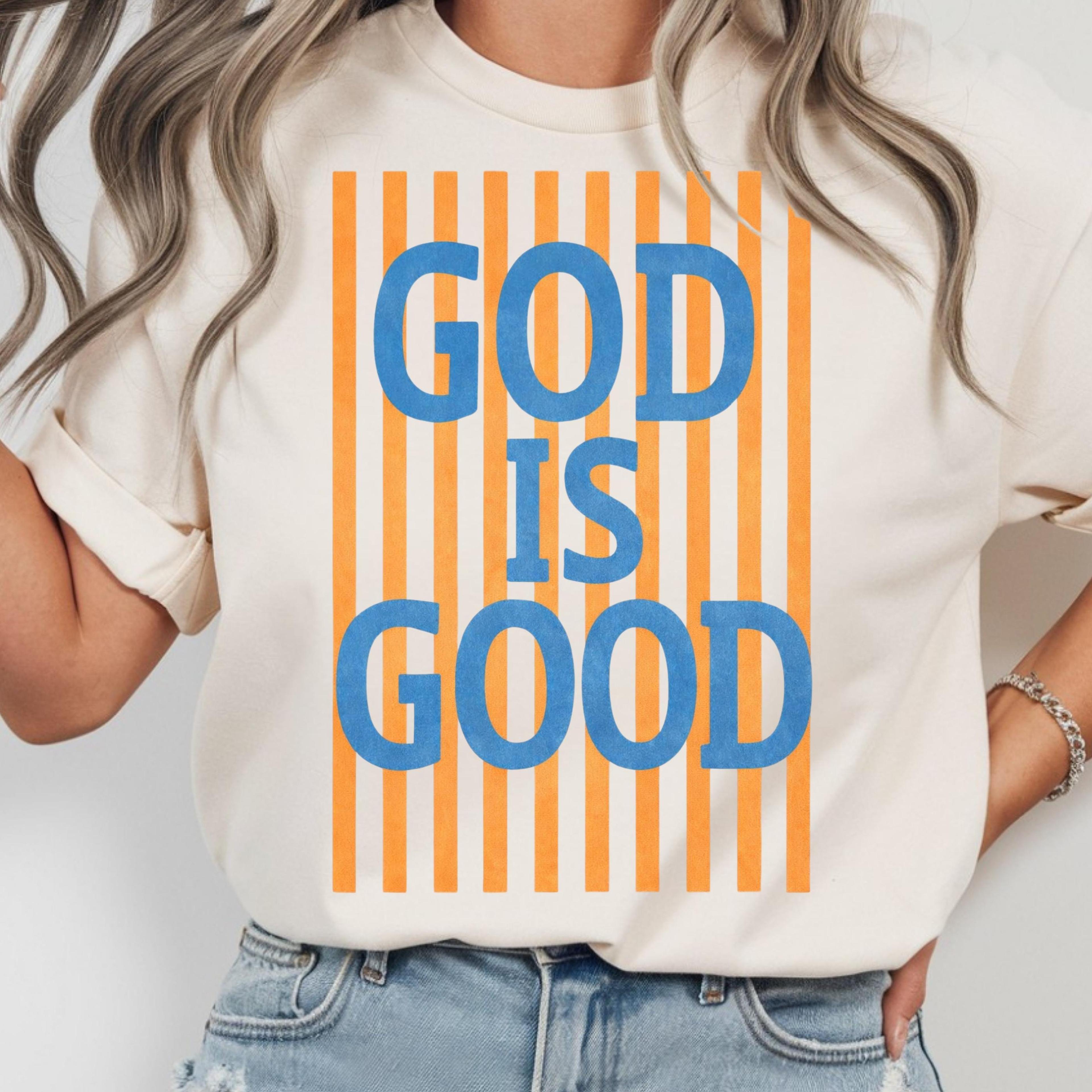 god is good preppy christian t-shirt
