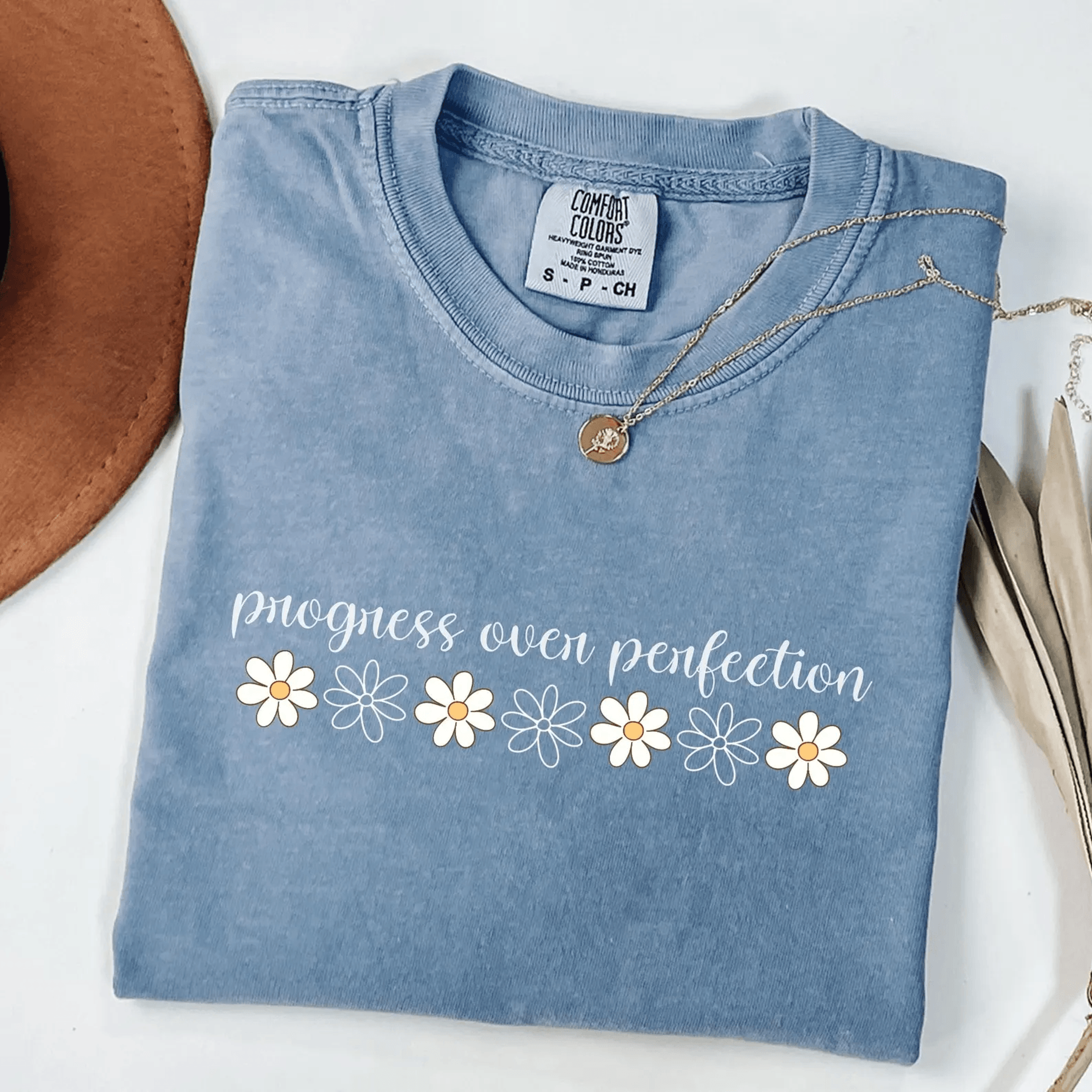 comfort colors progress over perfection teacher shirt inspirational back to school gift tee