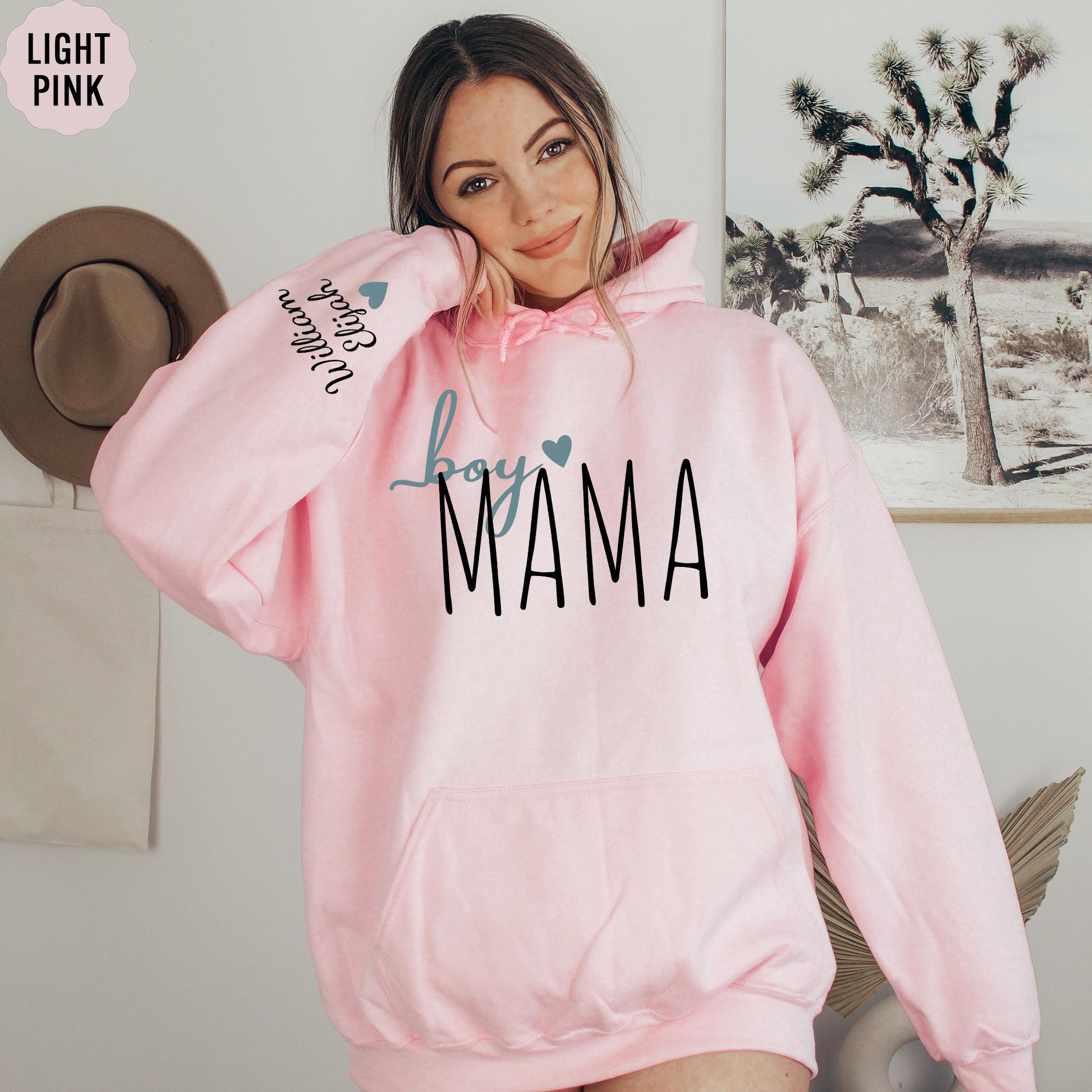 custom mama hoodie personalized kids names sweatshirt cute mom gift cozy pullover