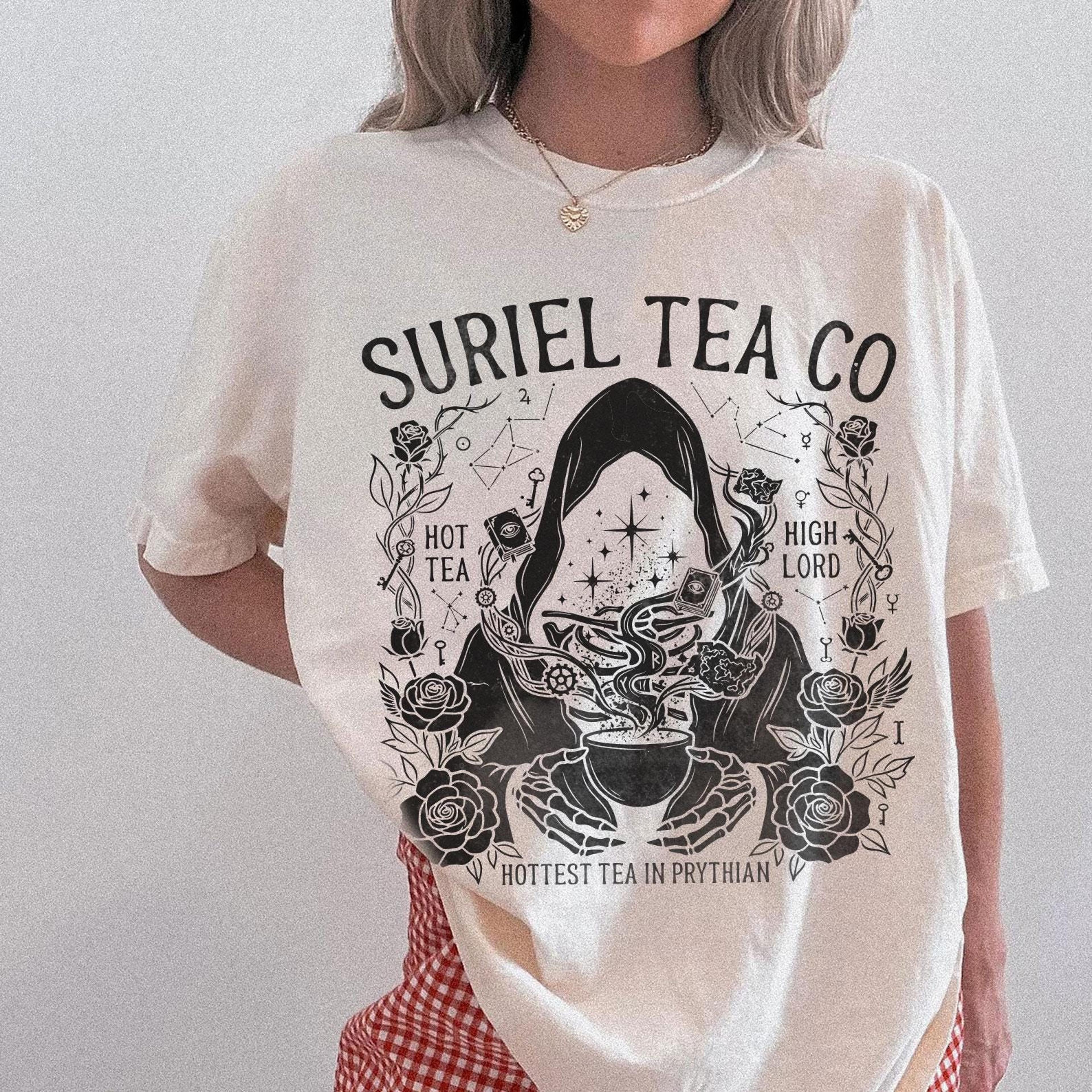 suriel tea co. t-shirt – acotar night court inspired, comfort colors tee