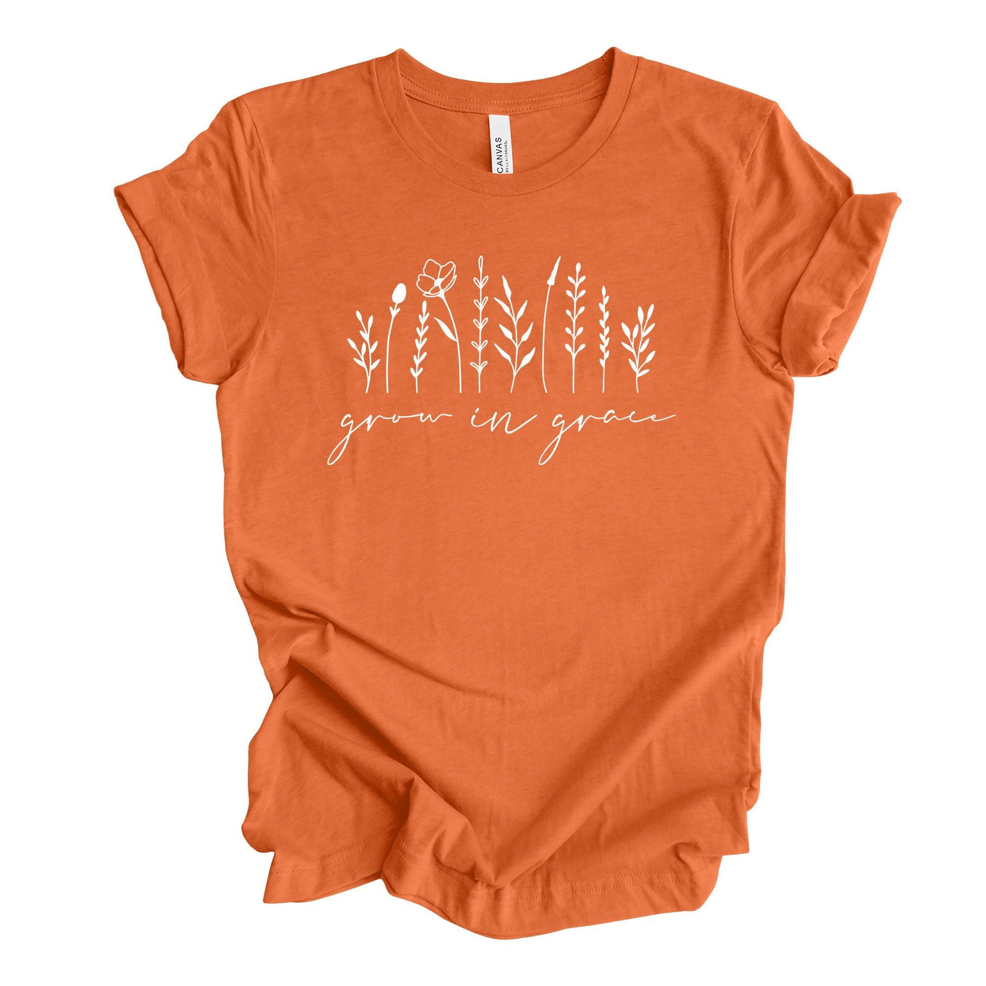 grow in grace christian tee wildflower unisex shirt