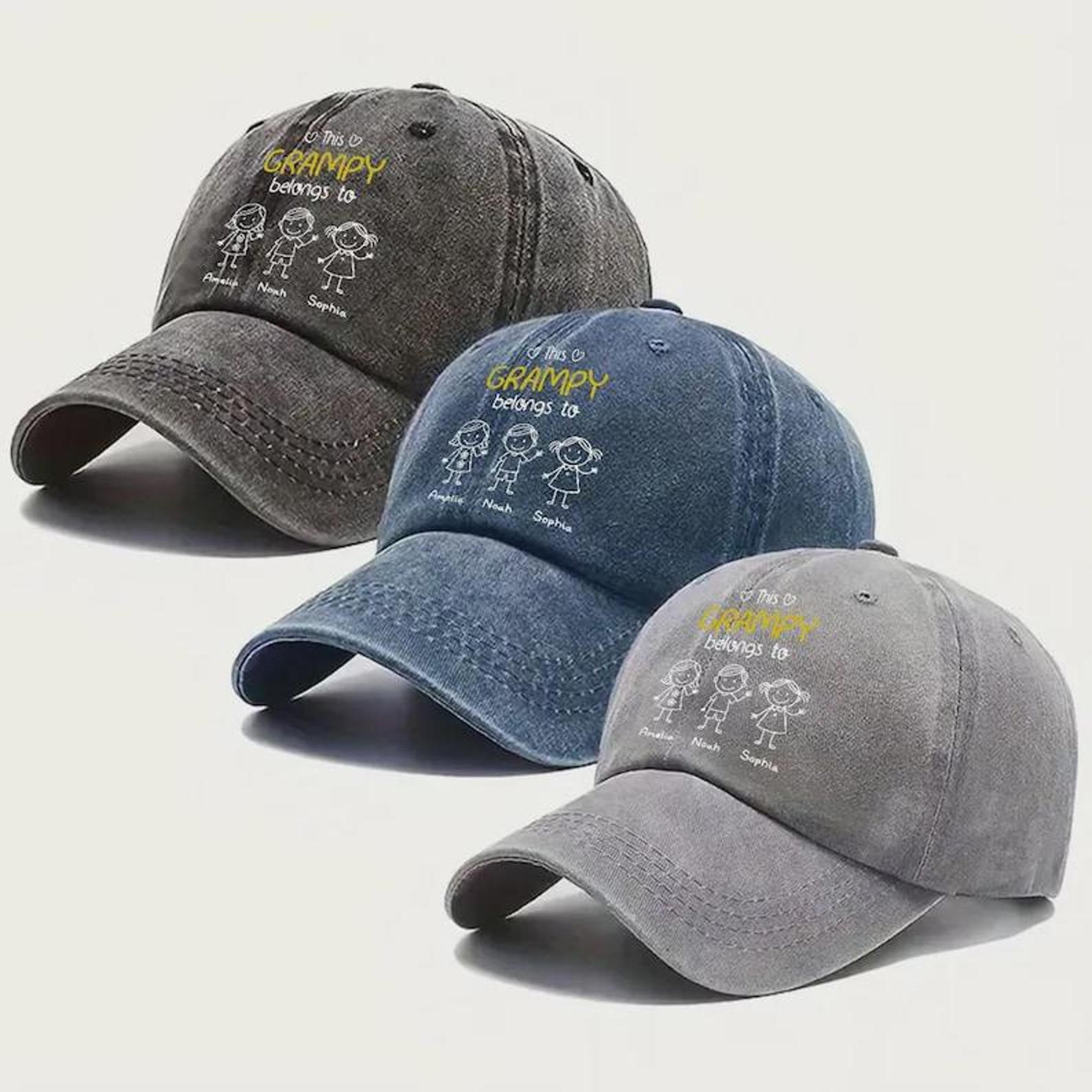 this grandpa belongs to hat personalized kids names cap custom grandpa gift embroidered dad hat