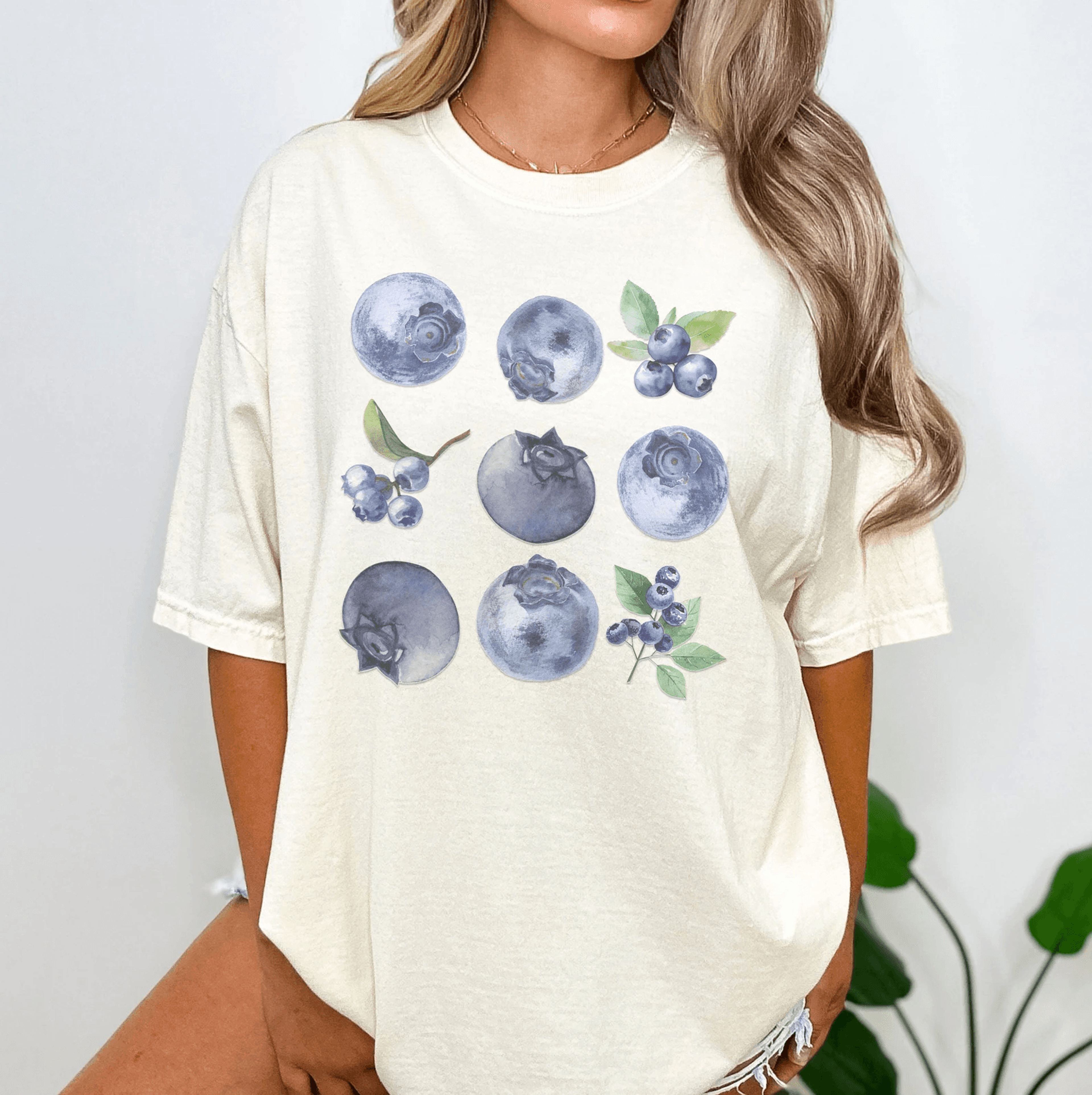 blueberries aesthetic fruit shirt vintage berry tee cute foodie plant lover gift