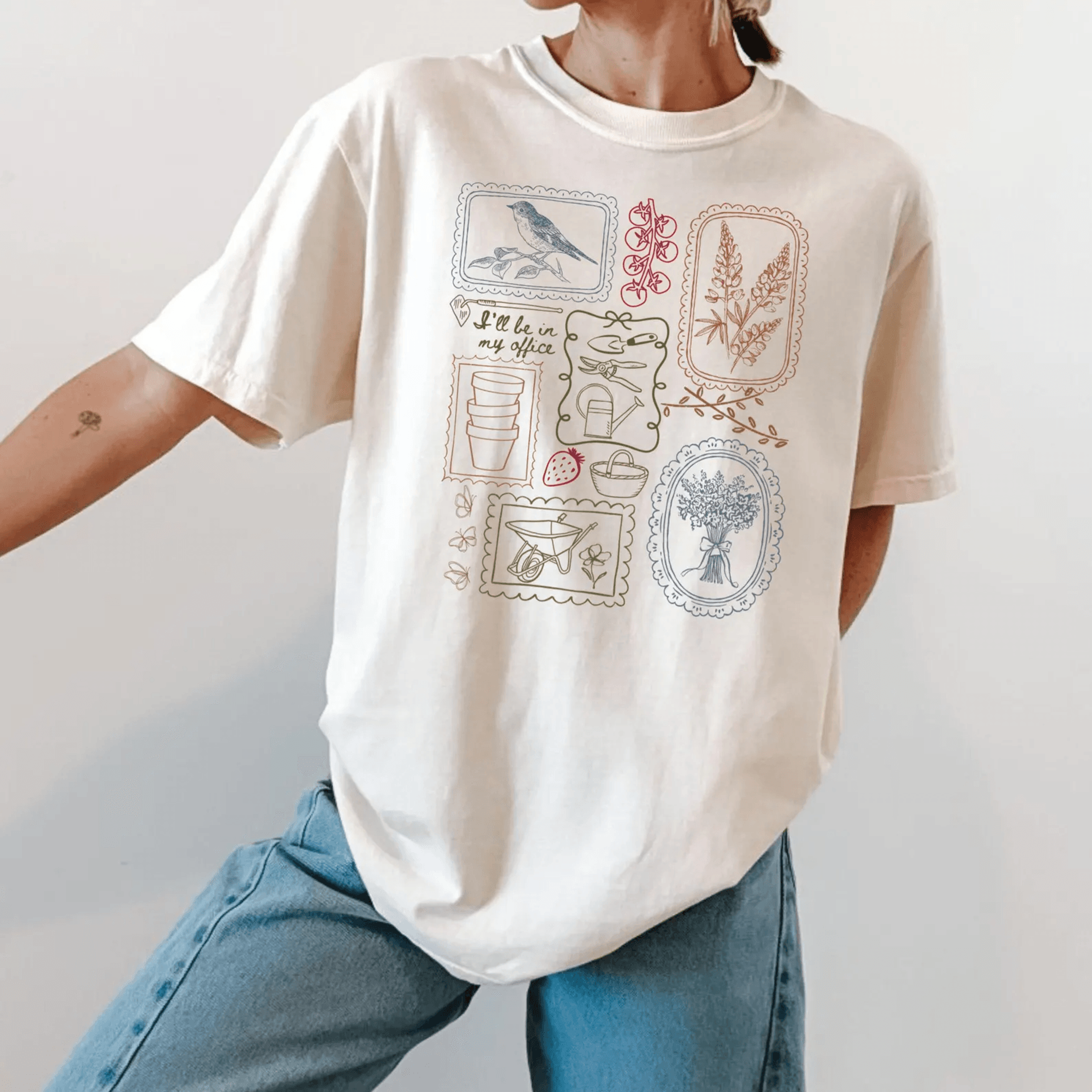 comfort colors gardening shirt cottagecore plant lover tee vintage garden shirt gift for her