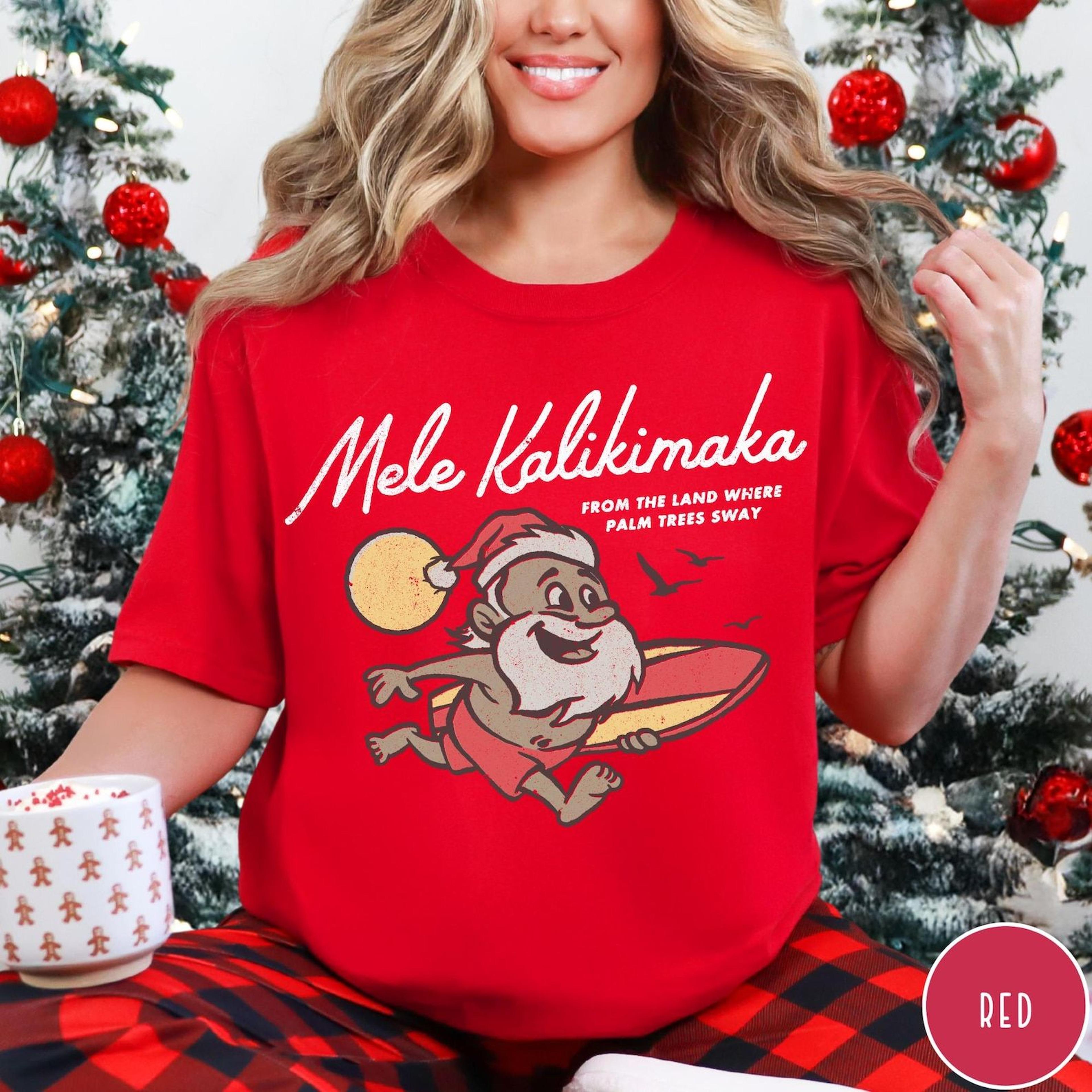 retro mele kalikimaka christmas comfort colors shirt, vintage christmas shirt, hawaiian christmas shirt, merry christmas