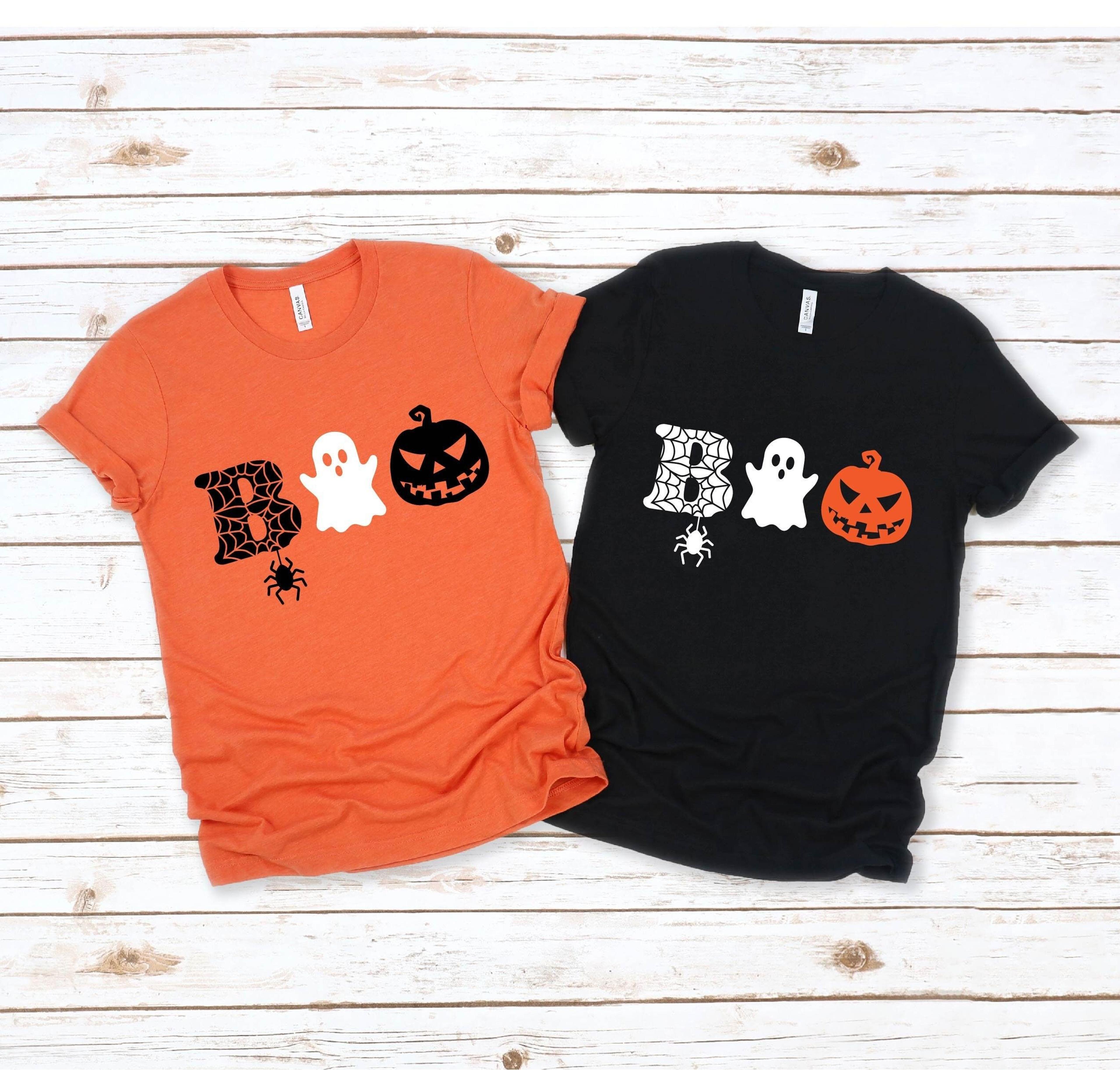 halloween boo shirt, halloween ghost shirt, halloween pumpkin tshirt, kids halloween shirt, spider halloween shirt