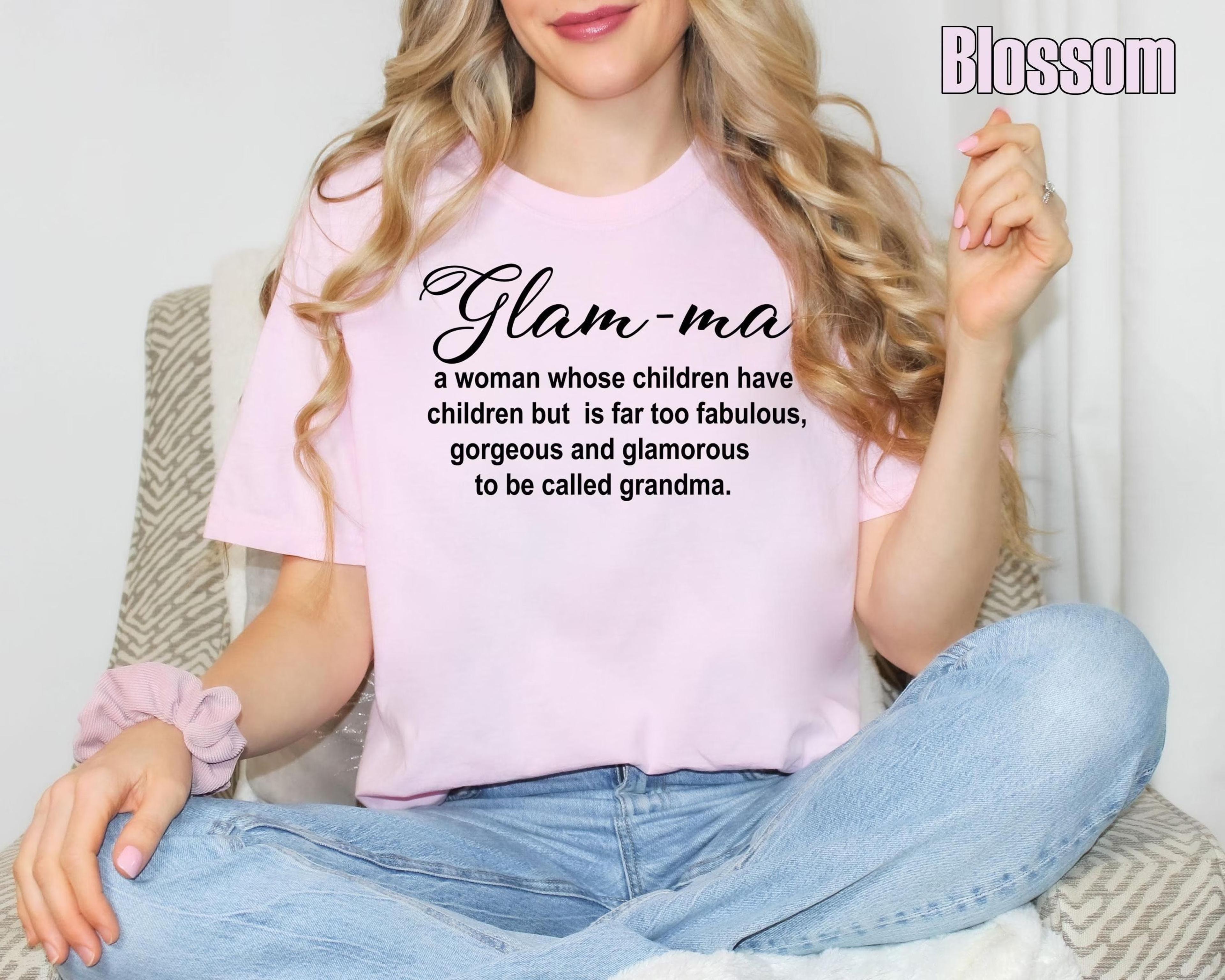 comfort colors glam-ma shirt, glamorous grandma tee, funny grandma gift, stylish grandma shirt, chic nana t shirt