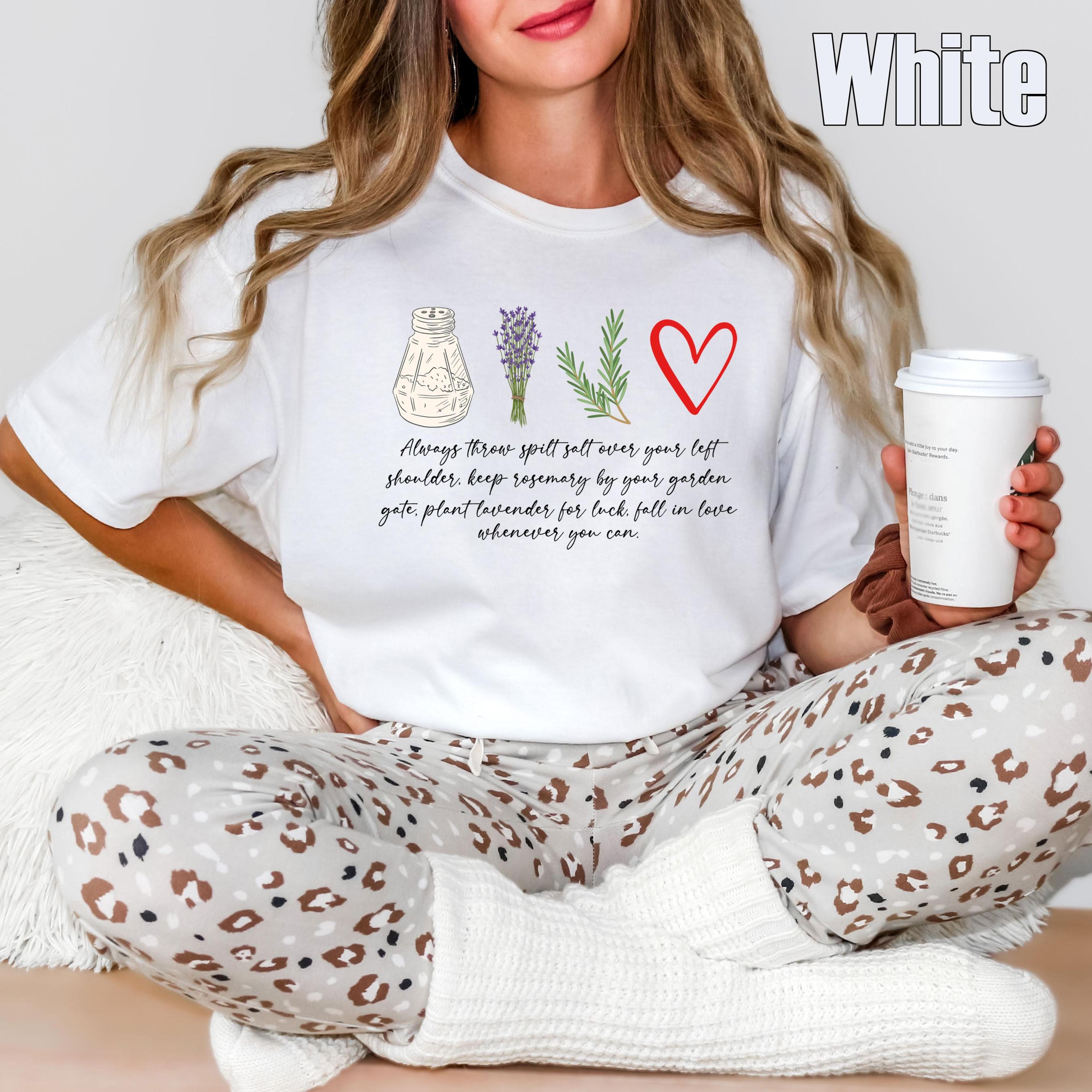 comfort colors botanical lucky shirt lavender rosemary graphic tee cottagecore aesthetic shirt gift for teacher