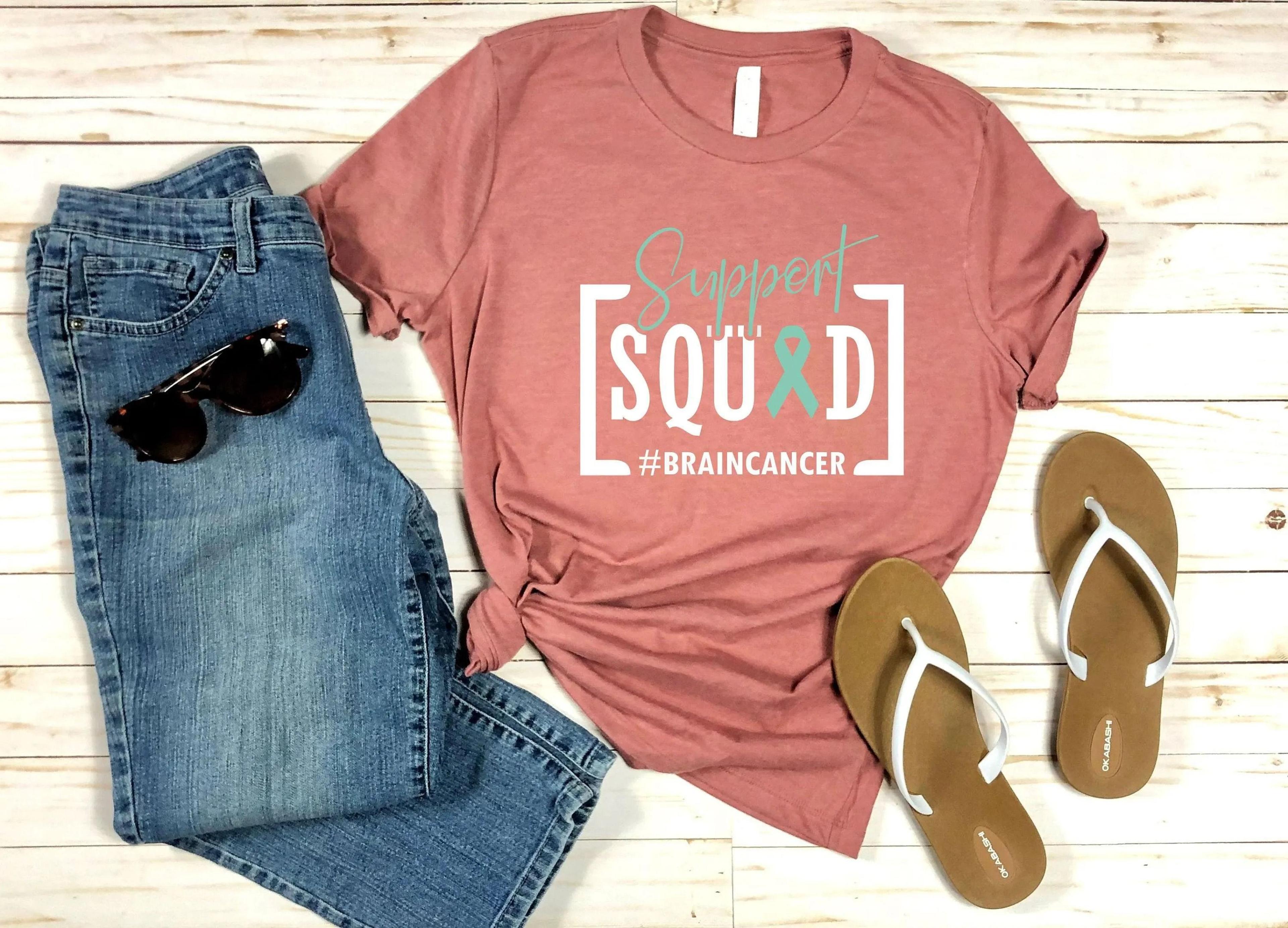 support squad brain cancer shirt, team cancer shirt, custom brain cancer awareness shirt, brain cancer t-shirt