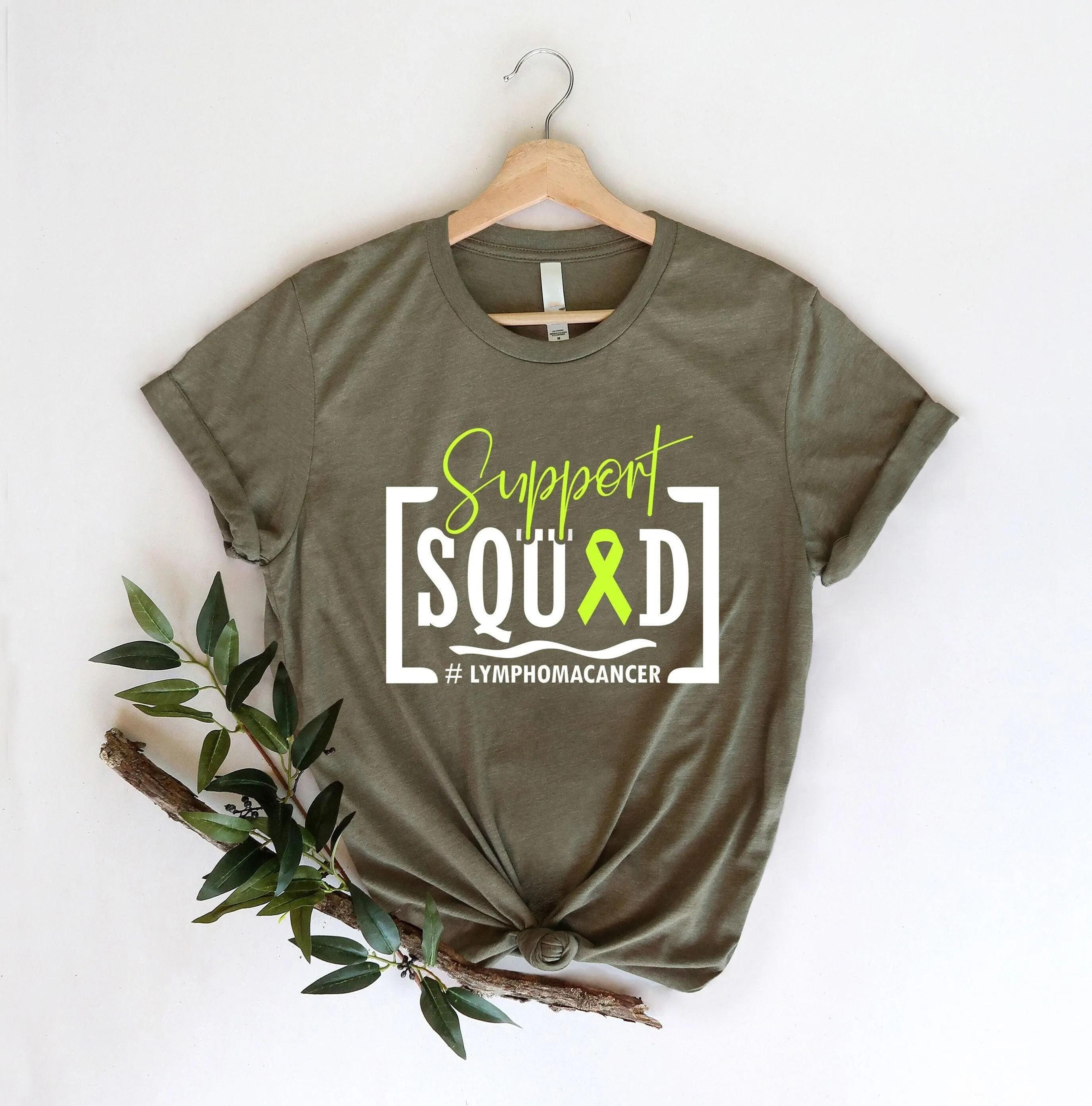 support squad lymphoma cancer shirt, team cancer shirt, custom lymphoma cancer awareness shirt