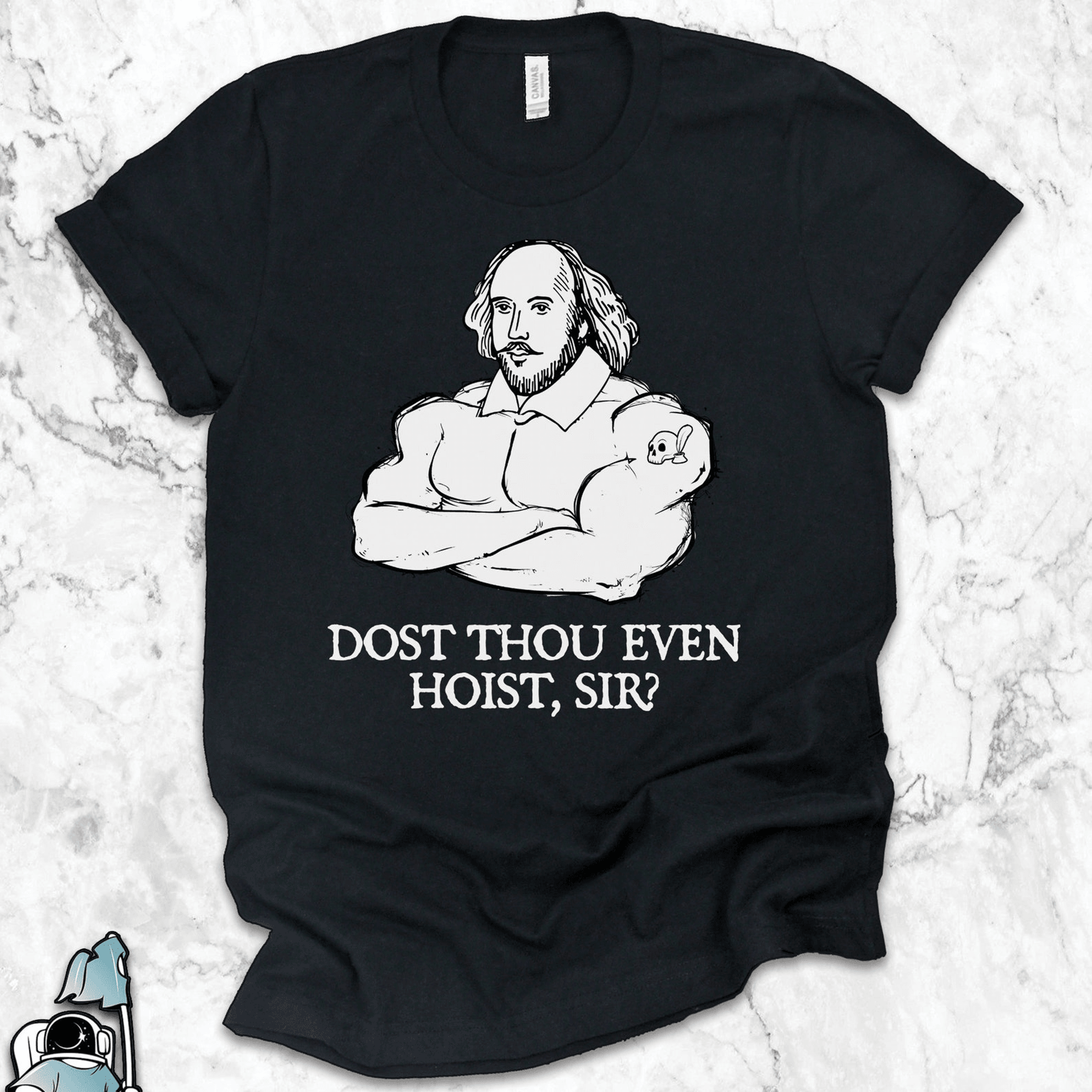 shakespeare dost thou even hoist gym t-shirt | funny medieval lifting tee