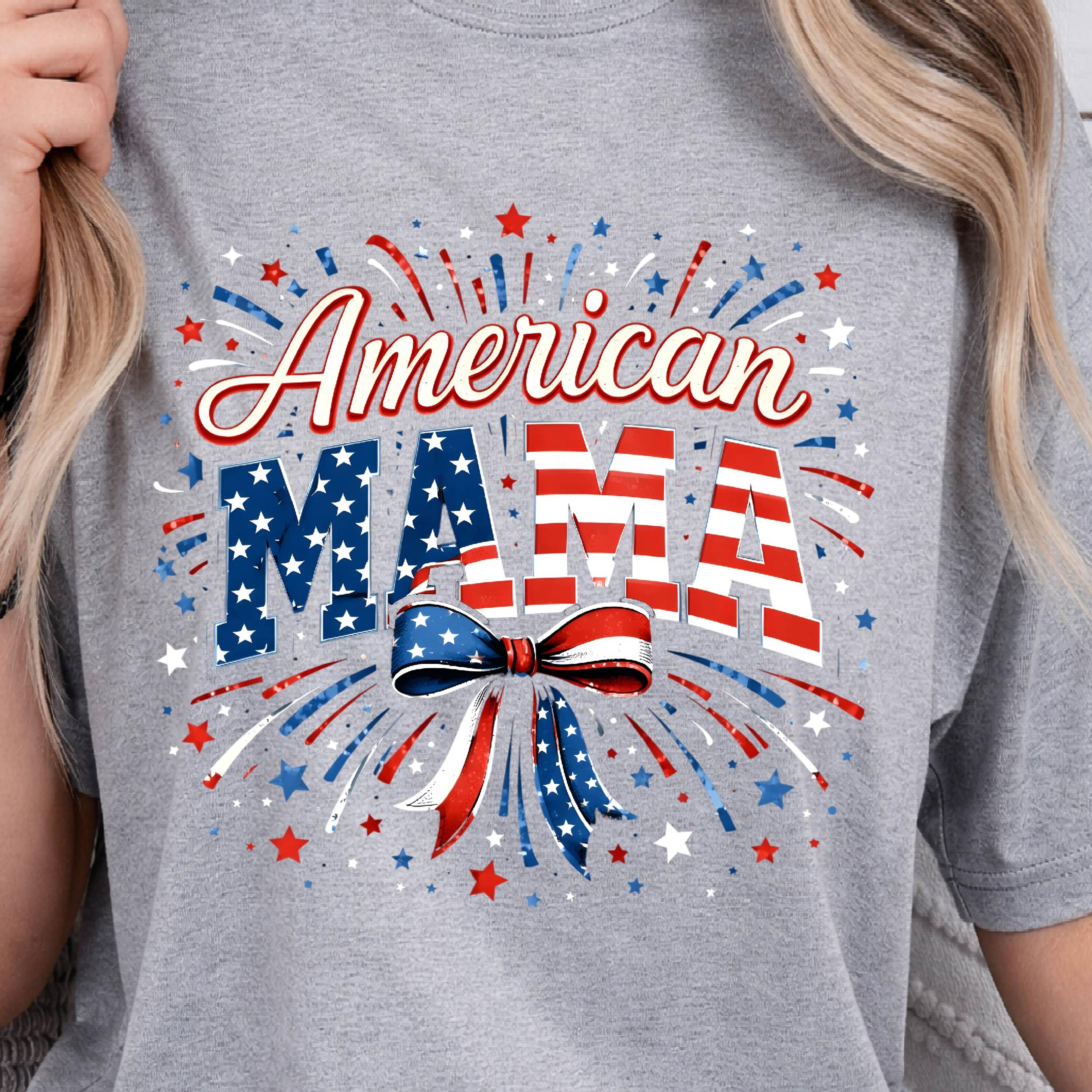 american mama patriotic 4th of july graphic tee