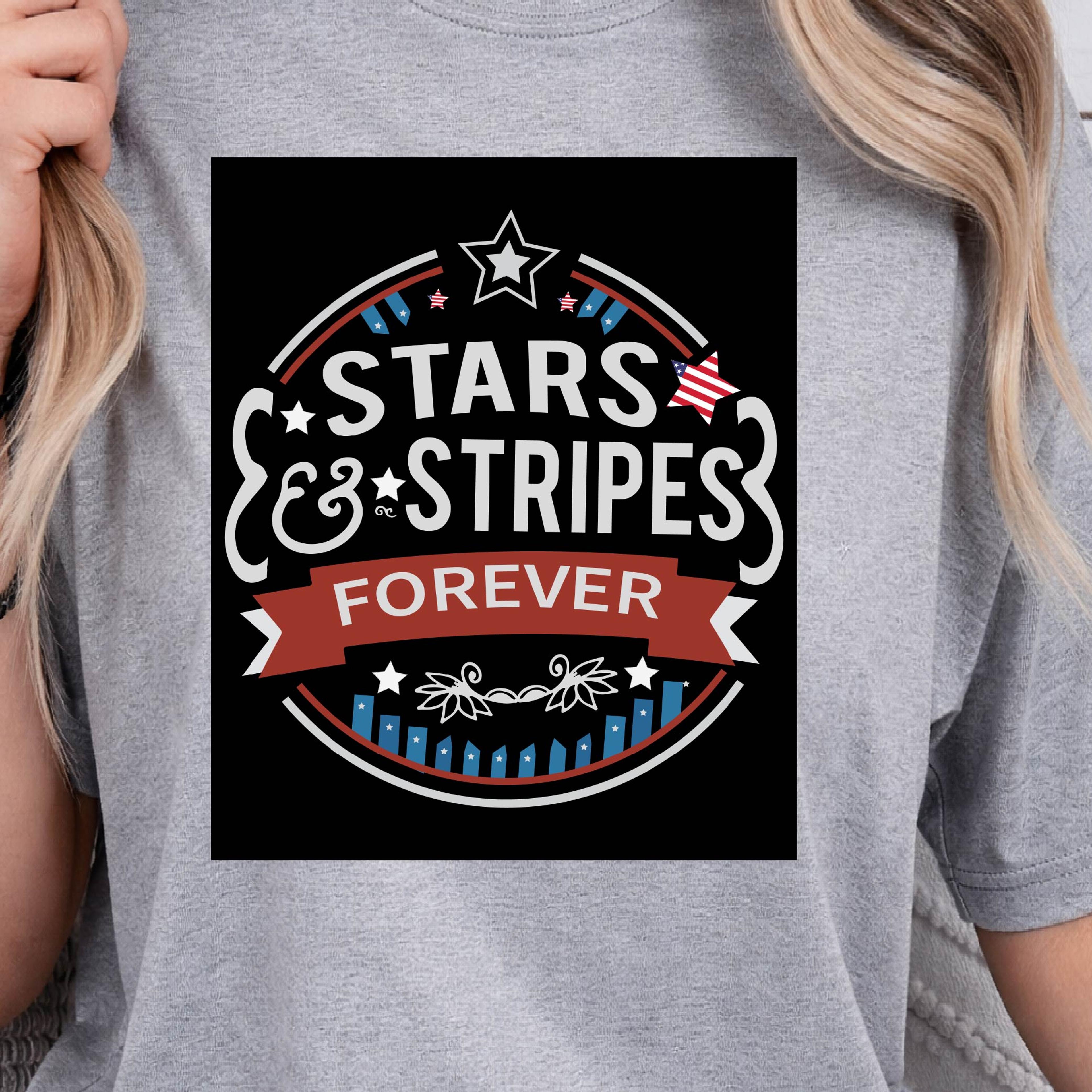 4th of july stars and stripes patriotic graphic tee