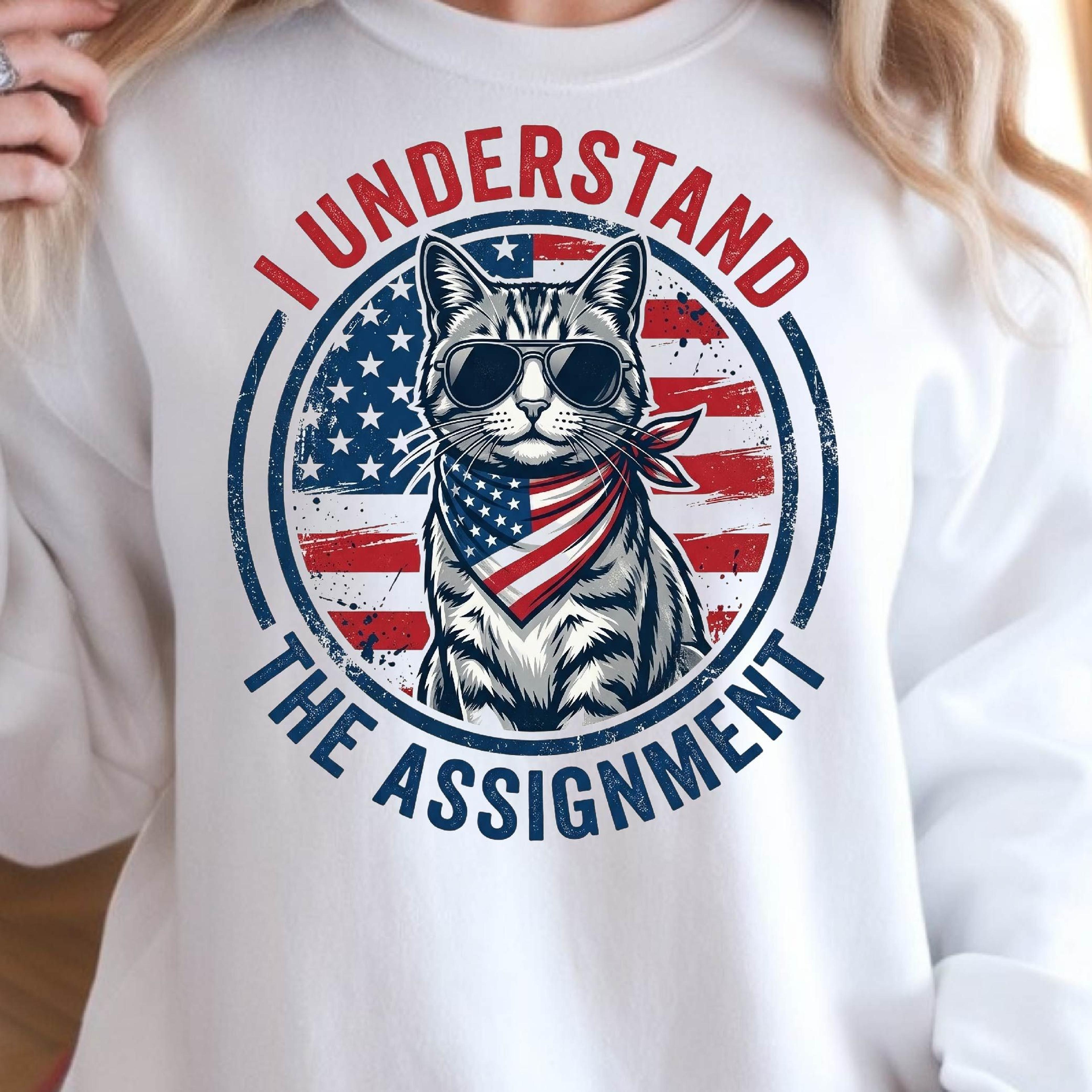 patriotic cat 4th of july graphic tee