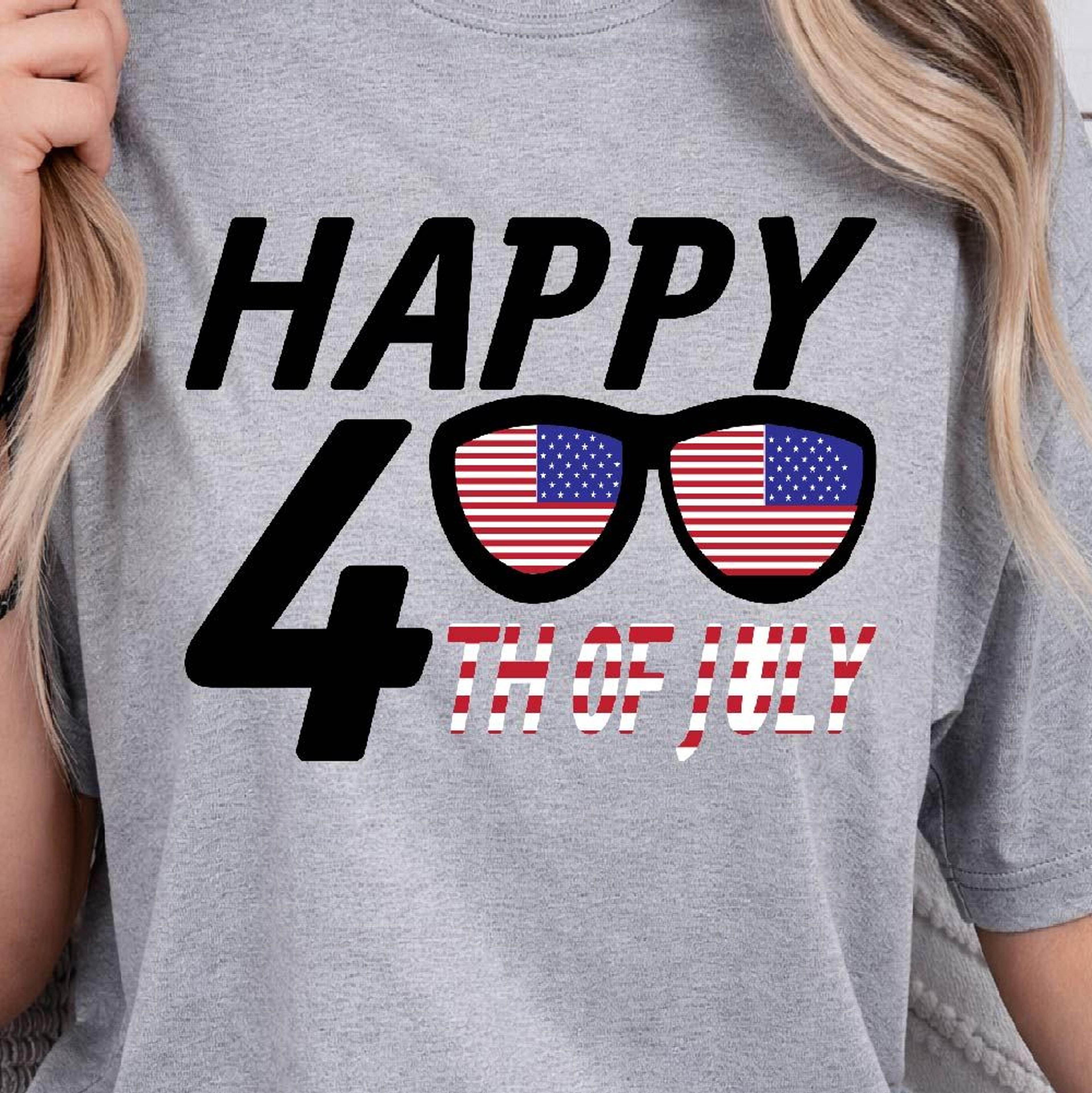 happy 4th of july patriotic t-shirt design graphic tee