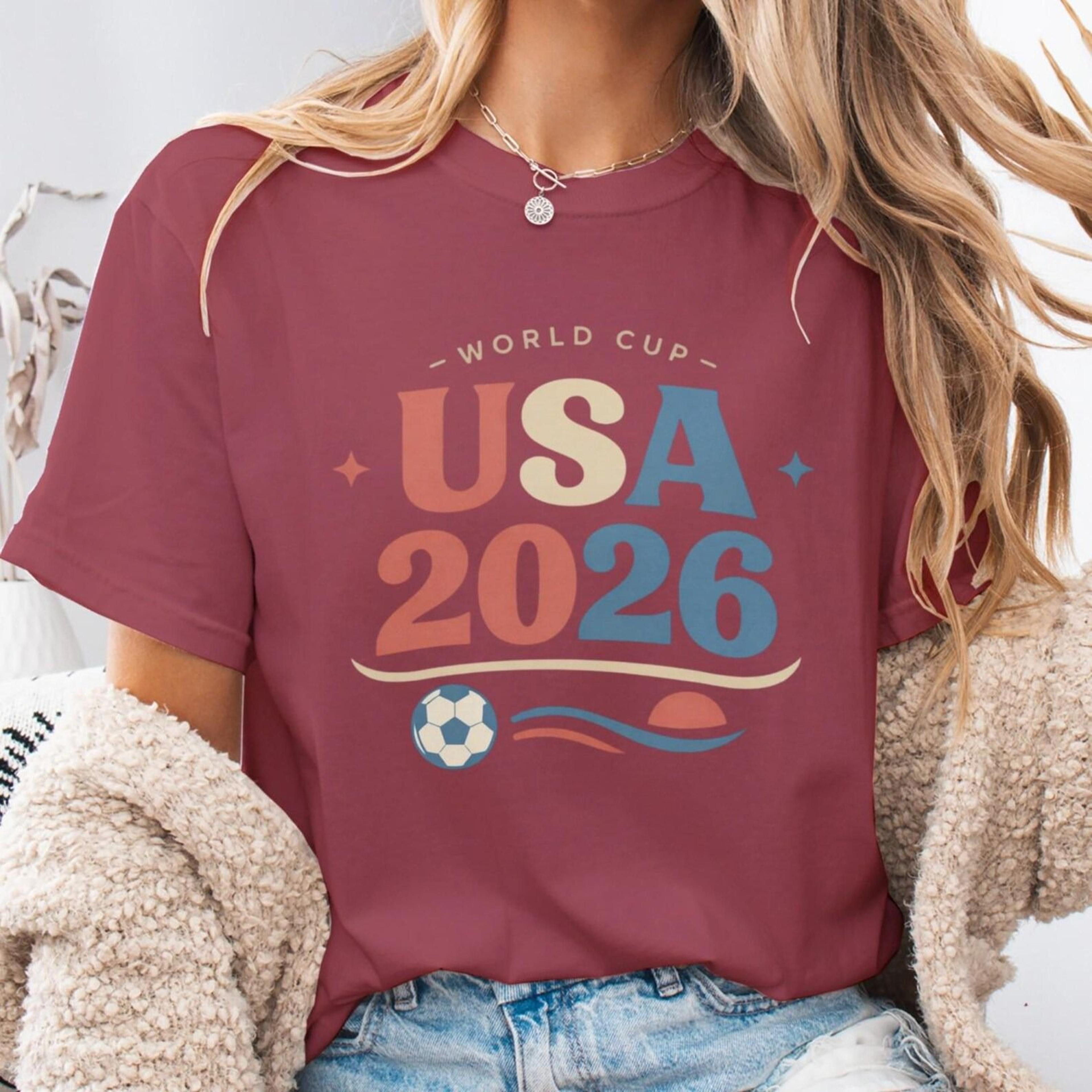 usa 2026 world cup shirt – retro soccer fan graphic tee for football lovers