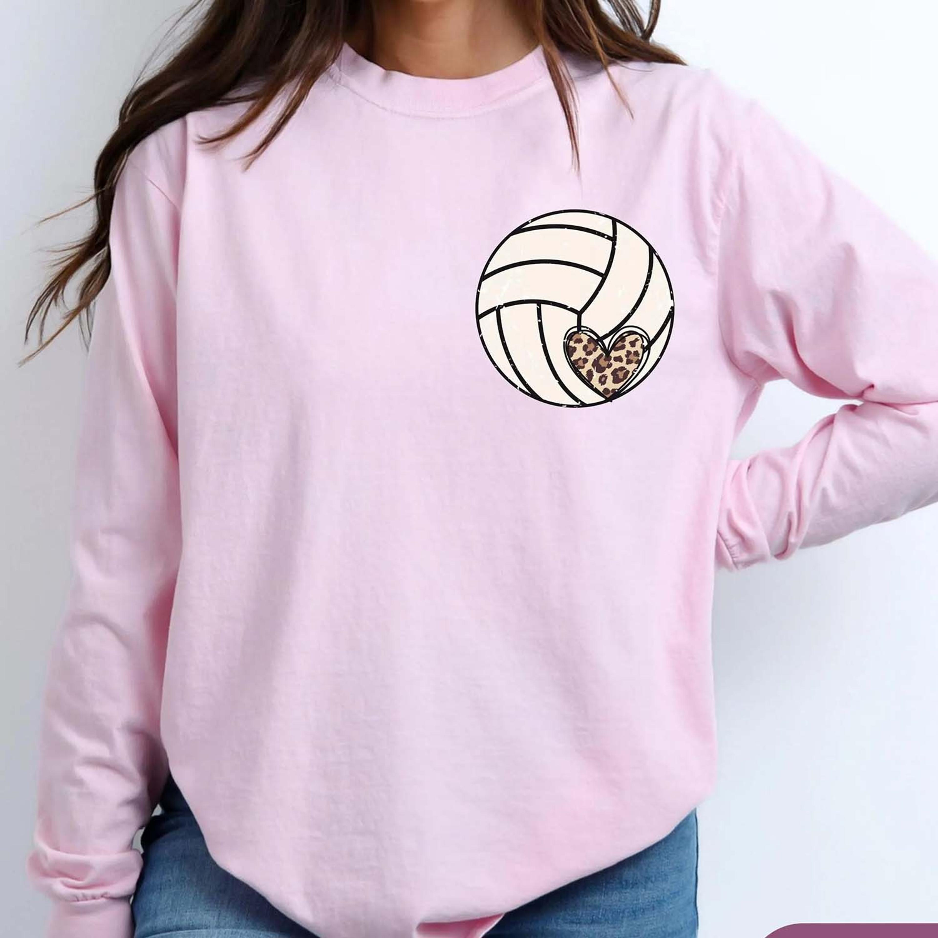 leopard volleyball shirt, volleyball long sleeve shirt, volleyball mom shirt, volleyball player tee